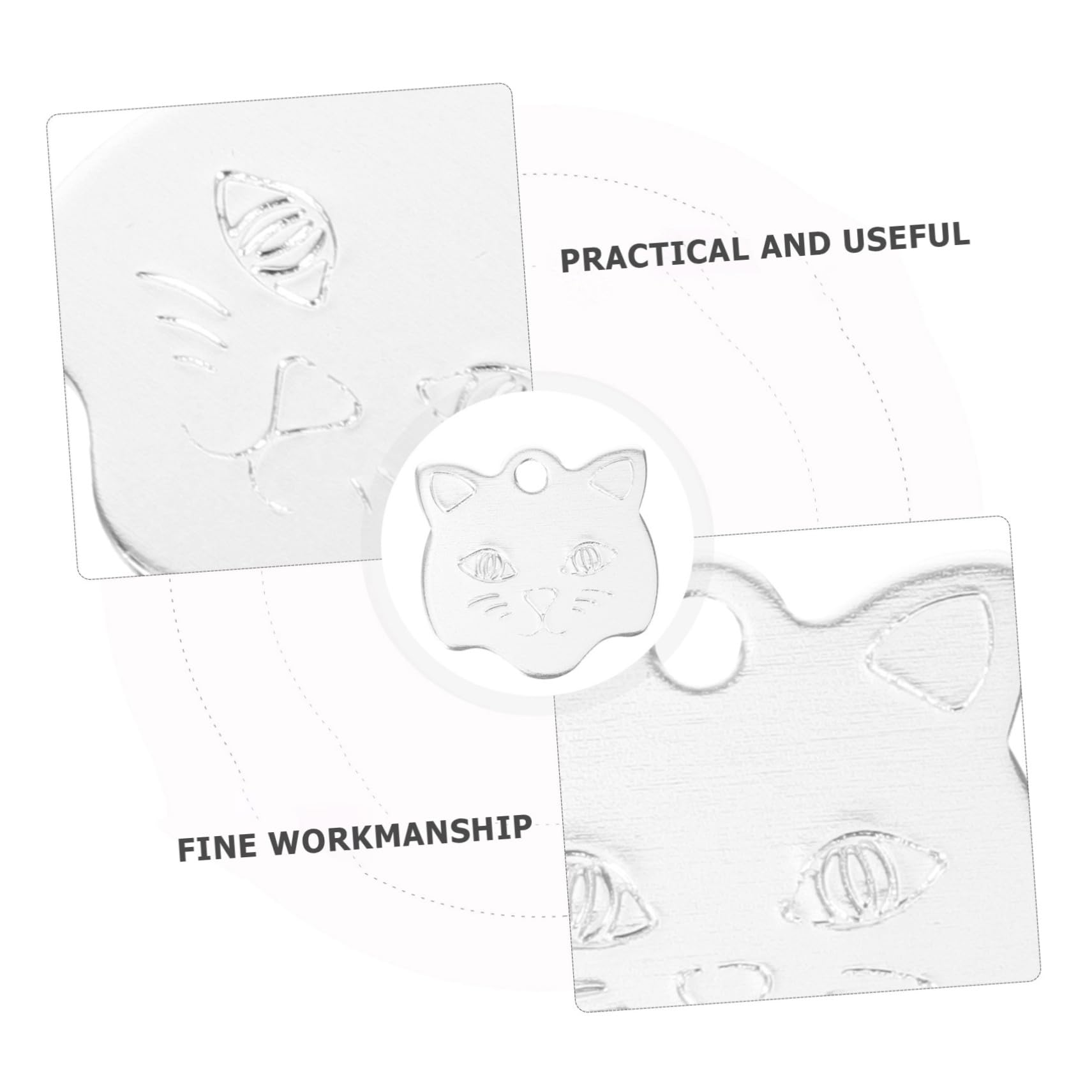 UPKOCH 5 Set Medaglietta Per Animali Domestici Da Targhette Identificative Personalizzabili Per Accessori Per Animali Per Incisione 10 Pezzi*5