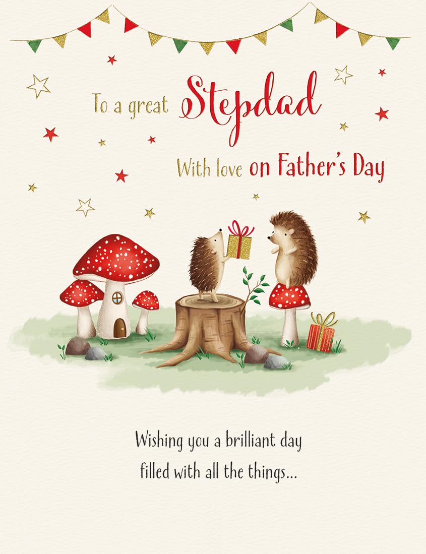 Father's Day Card, to a Great Stepdad - 8 x 6 inches - Piccadilly Greetings