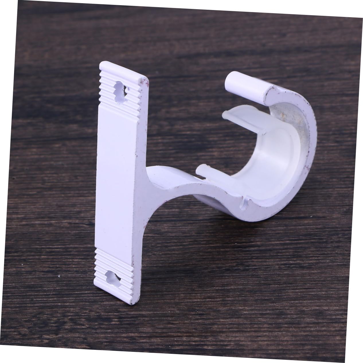 Support de Rideau en Alliage D’aluminium Blanc 2 Pièces, Fixation Murale