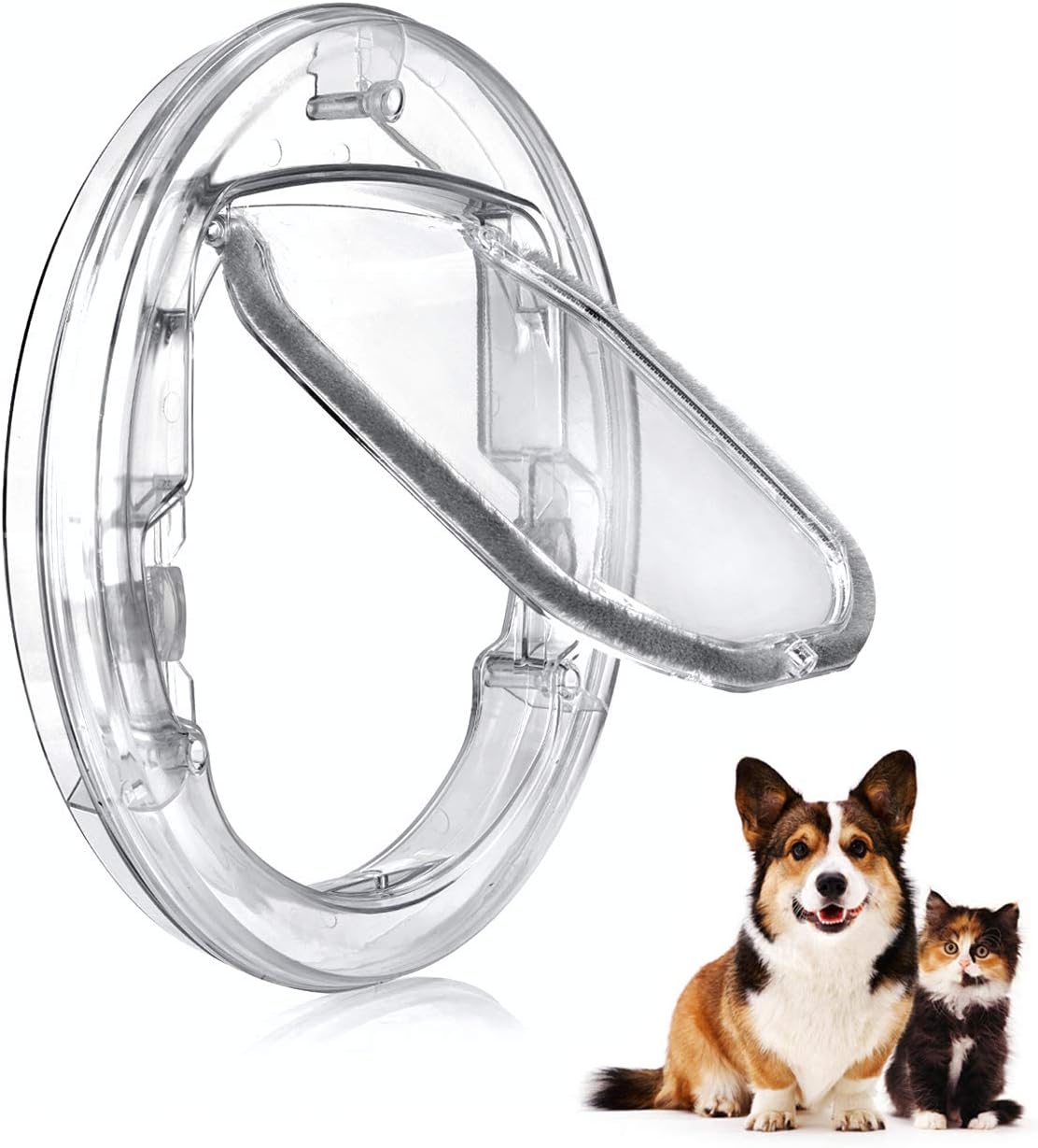 OIZEN 4 Way Locking Dog Flap Pet Door Cat Flap Door for Cats Dogs Pet for Windows Sliding Glass