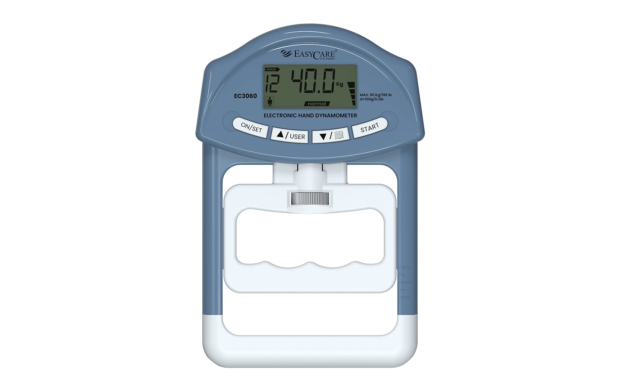 Digital Hand Dynamometer | Grip Strength Tester 198 Lbs/90 Kg | Hand Grip Strengthener | Forearm Trainer | Fitness & Rehab Equipment | Accurate Digital Measurement for Home, Gym & Testing