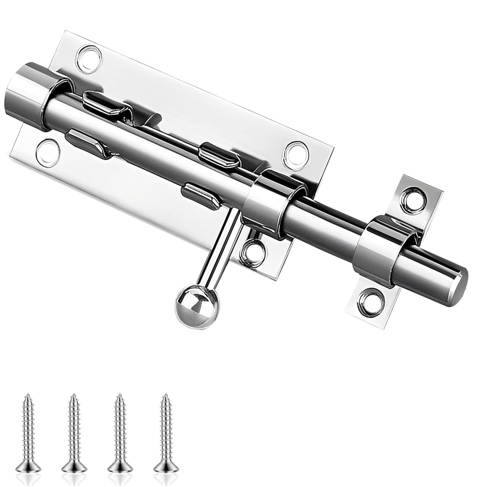 Ligynotu Door Lock Bolt Gate Bolt 5 inch for Bathroom, Bedroom