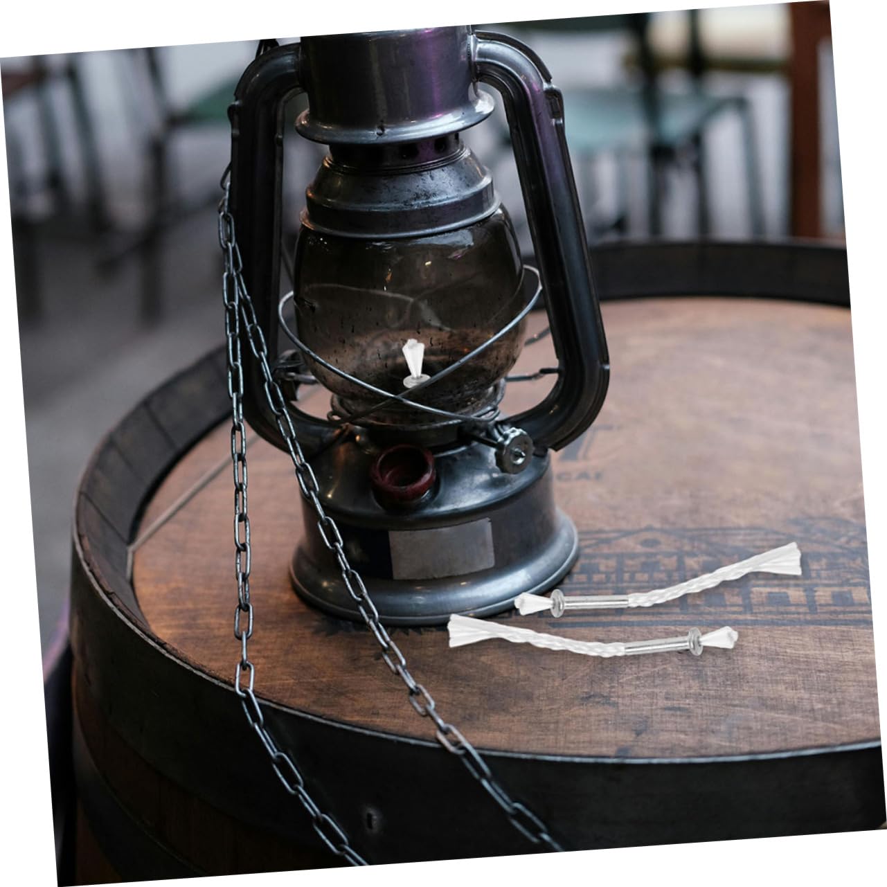 VINTORKY Sturdy Cotton Oil Lamp Wicks 6pcs Replacement Wicks for Oil Lamps Iron Head Holder