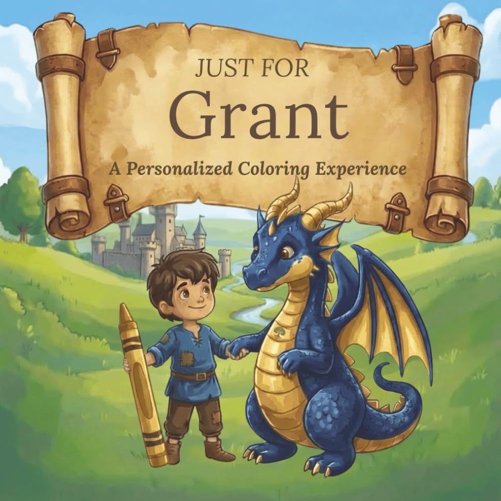 Just for Grant: A Personalized Coloring Experience: 50 total coloring pages | 28 coloring pages featuring Grant's name | 22 coloring pages themed for boys (Personalized Coloring Book Series)