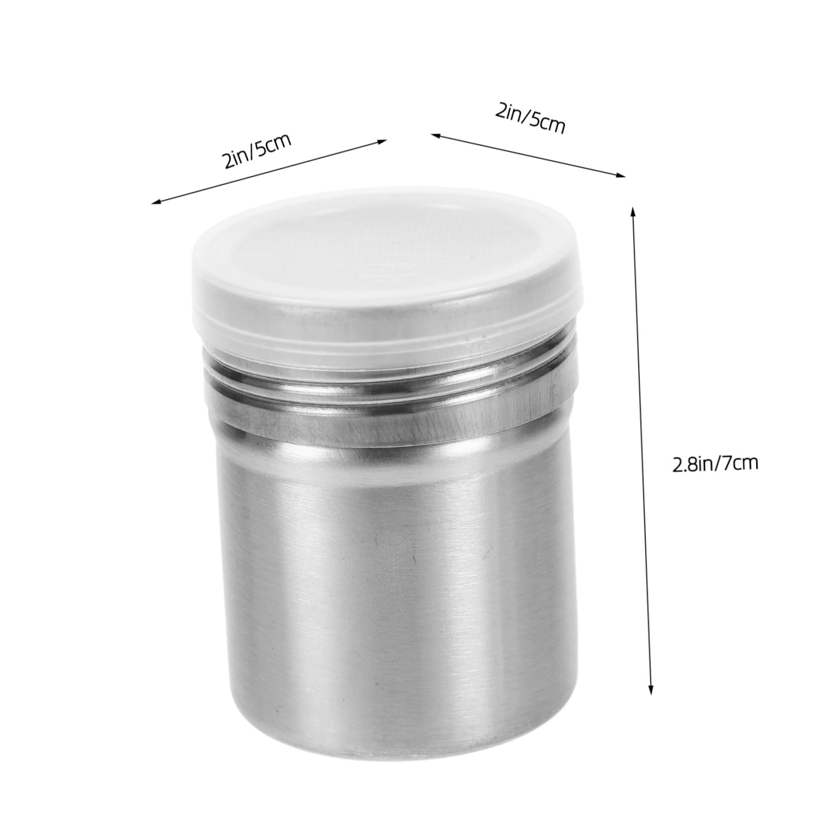 Cabilock 3Pcs Stainless Steel Seasoning Shaker Fine Mesh Pepper Sugar Cocoa Powder Dispenser Dust Cover for Freshness for Baking Applications