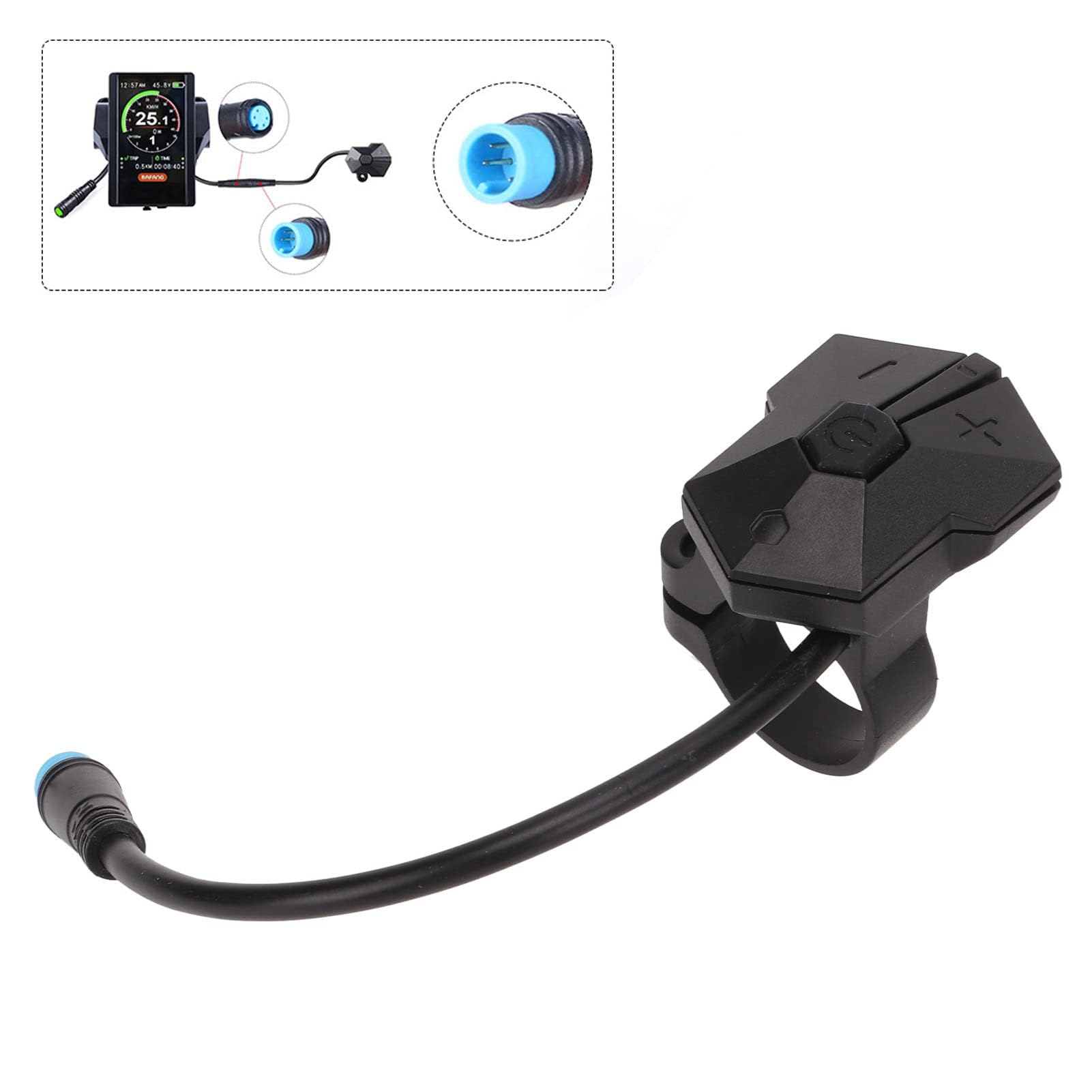 Dilwe Contrôleur de Commutateur de Vélo électrique, Contrôleur de Commutateur D'affichage P850C à 4 Broches Compatible avec Le Panneau D'affichage de Moteur à Central P850C