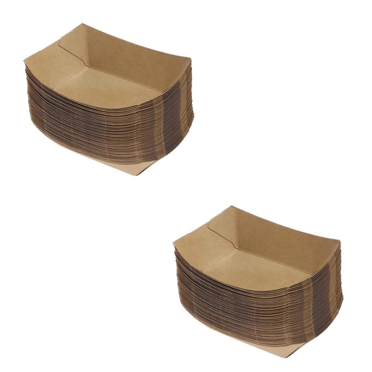 Bandejas de papel kraft reciclables y seguras para alimentos con base antigrasa x50