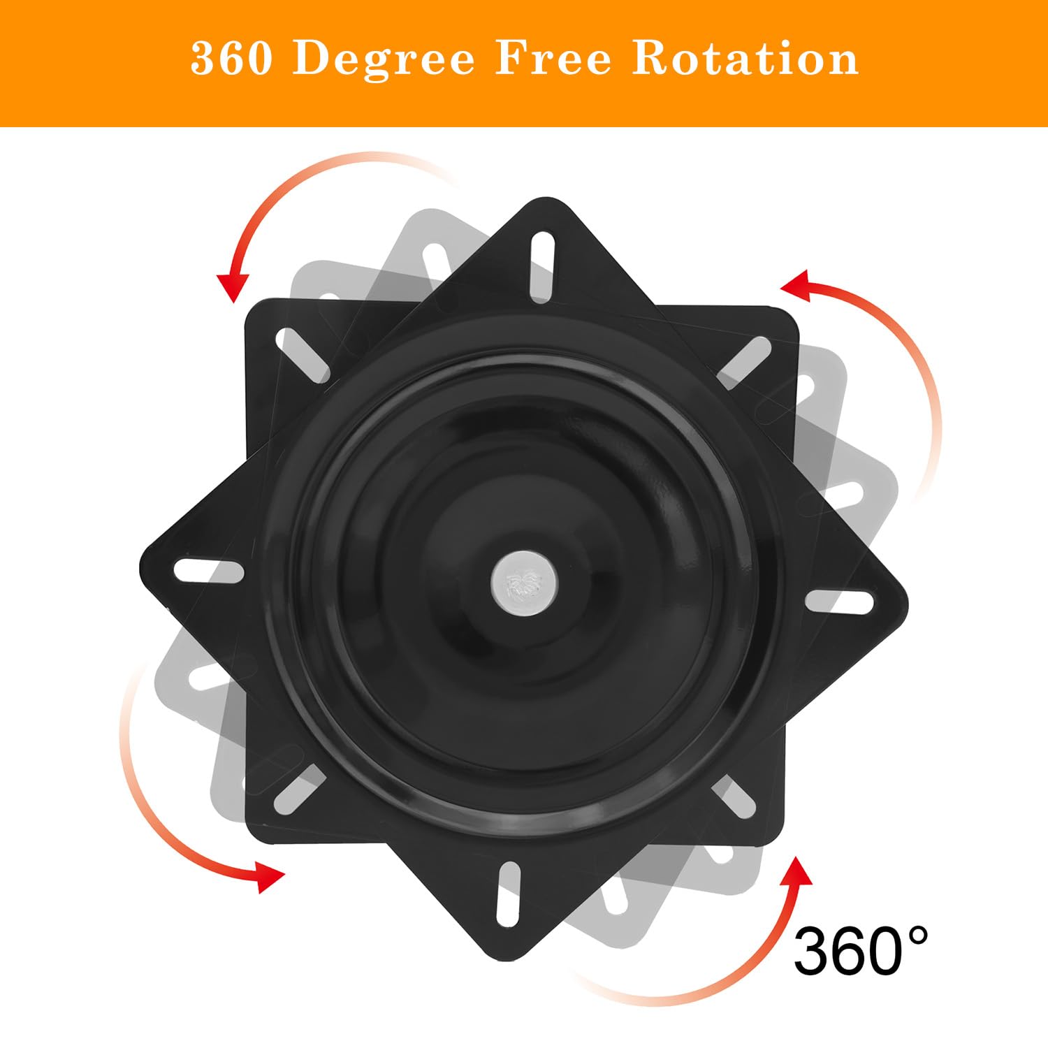 Base Pivotante de Siège de 7 Pouces, Plaque de Montage de Siège Rotative à 360 Degrés Accessoire de Matériel en Acier Inoxydable Enduit EDC pour Yacht de Bateau Marin