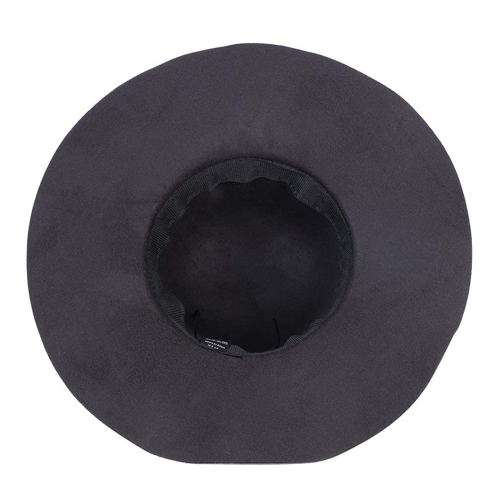 Femmes Fedora Trilby Chapeau Large Bord Floppy Chapeau Feutre Melon Chapeau Vintage Cloche Chapeau Panama Soleil Chapeau Laine Derby Chapeau Hiver Chaud Jazz Cap avec Ceinture pour Dame