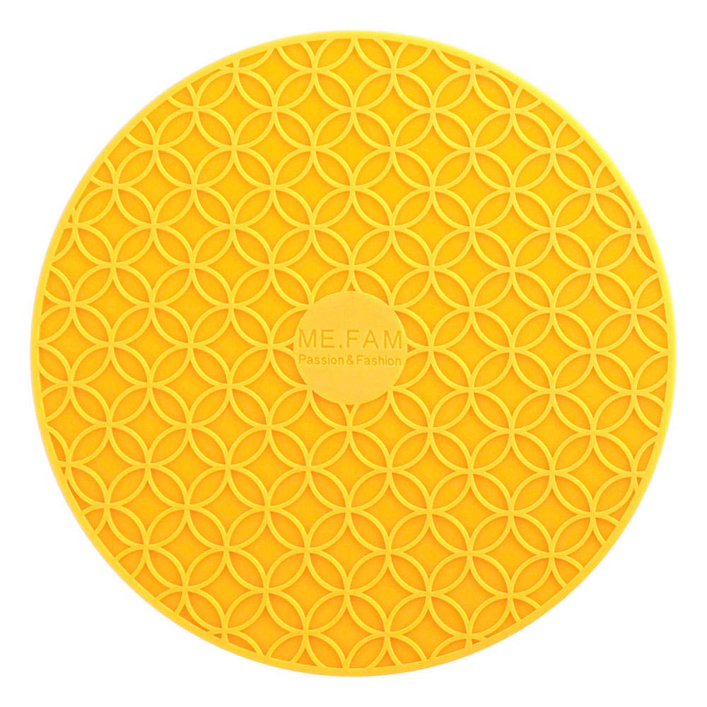 okrągła podkładka, Podkładki silikonowe pod garnki miski na stół izolacyjne - 3 sztuki niebieskie(Placemat 3 Pieces yellow)