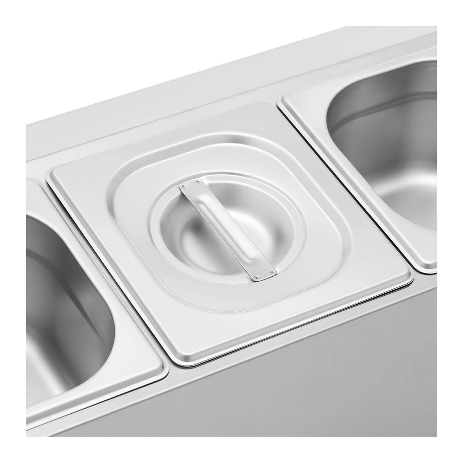 Royal Catering RCPN-01 Espositore GN in acciaio inox - 3 GN 1/6-4,8 l