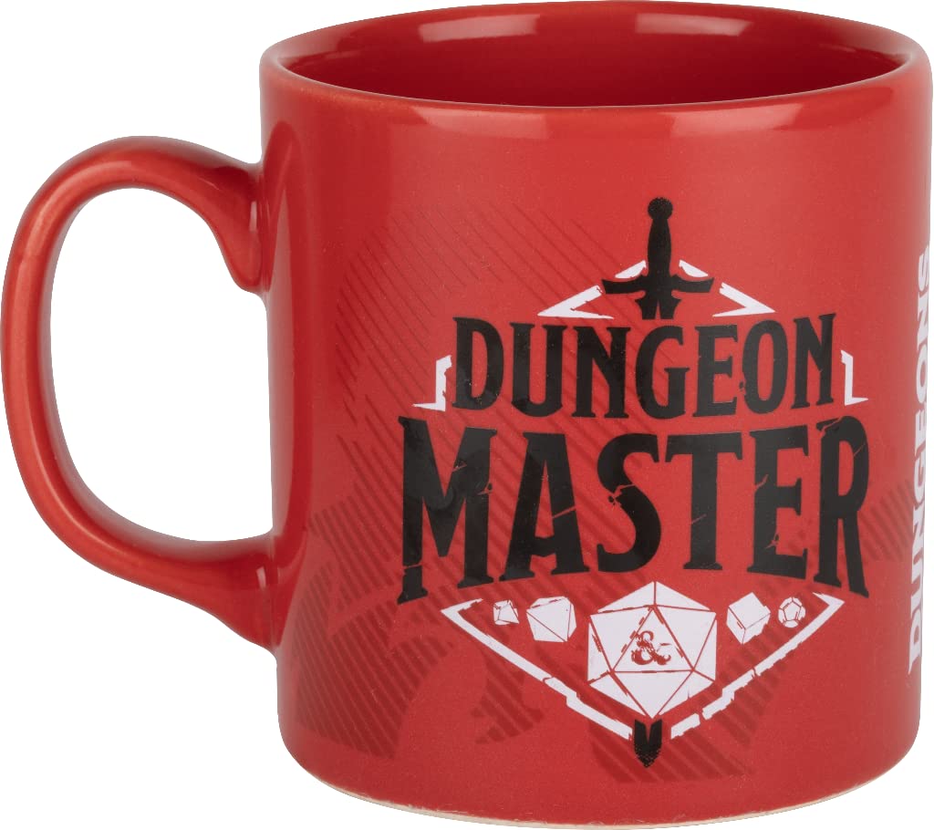 Konix Dungeons & Dragons 320 ml Ceramic Mug, Master, Red