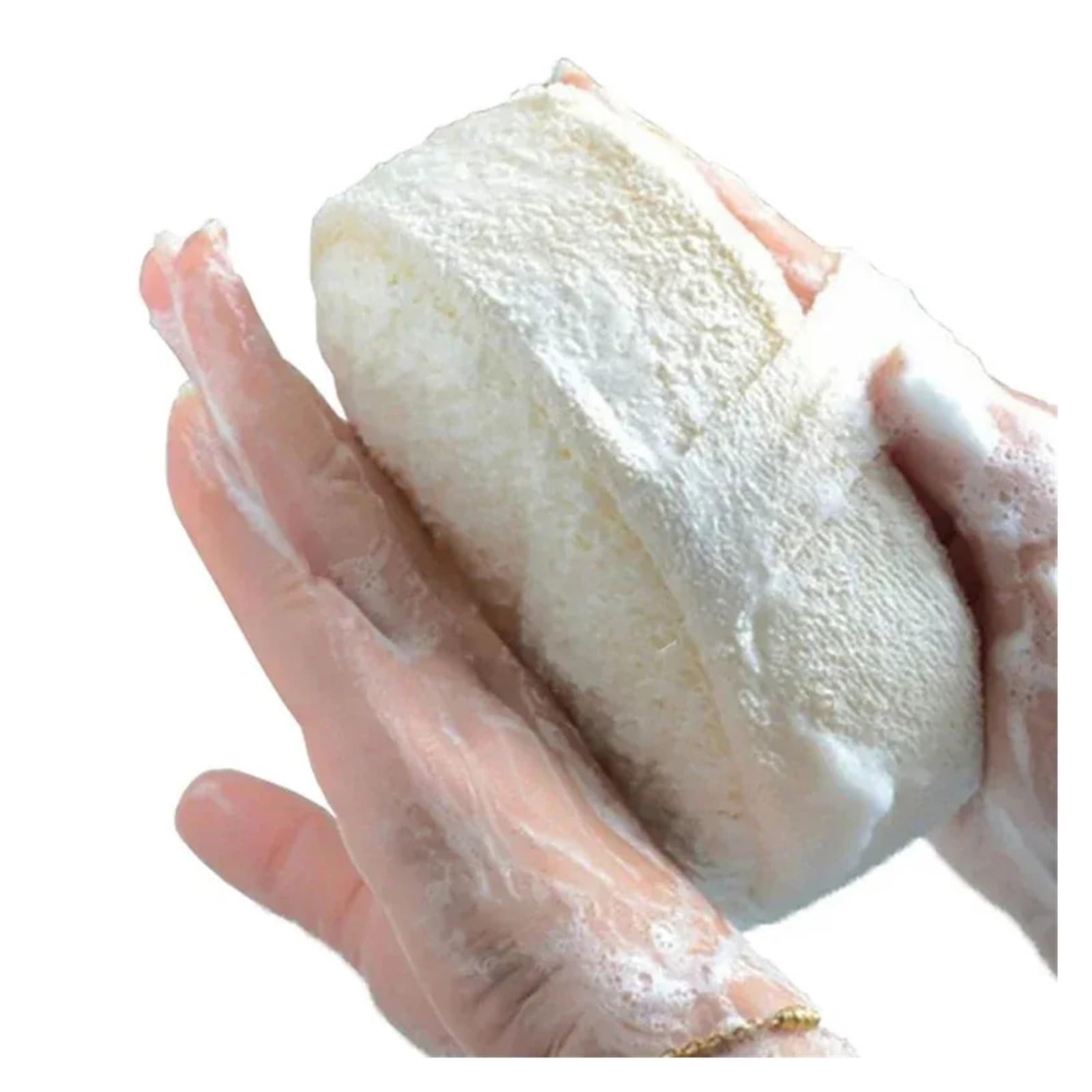 2 cepillos de lufa natural unisex, toalla de baño, esponja gruesa, exfoliante corporal, cepillo de masaje saludable y duradero.(6pcs White)