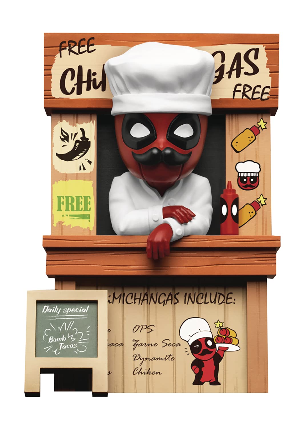 Beast Kingdom Deadpool Series MEA-027 Deadpool’s Chimichangas Mini Egg Attack Figure, Multicolor