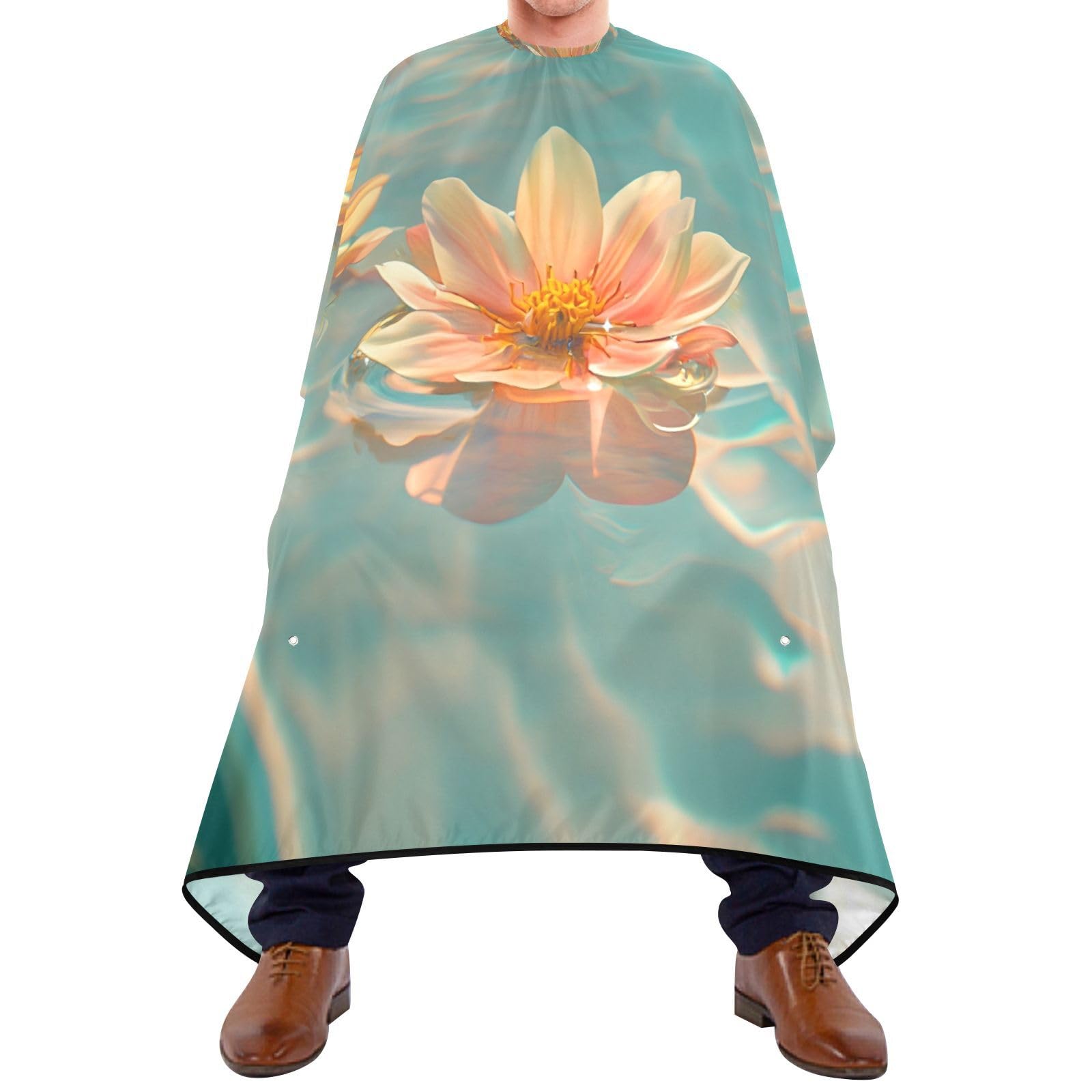 Hezely Flowers and Rivers Hair Dye Cape, Barber Cape for Adults,Waterproof Salon Cape,Waterproof Hairdressing Styling Hair Cutting, 65