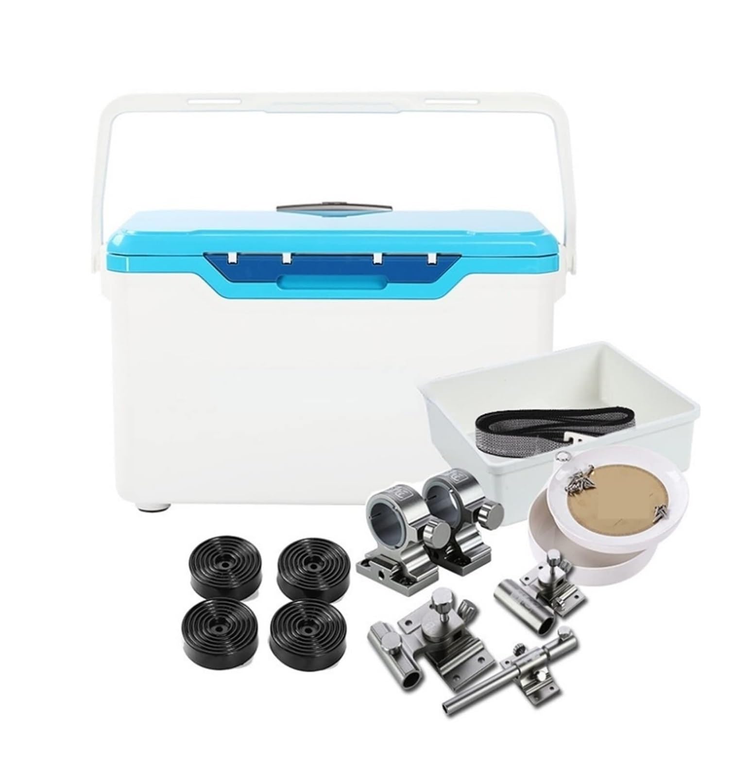 Lure Tackle Box Containers 32L Fishing Gear Box Insulated Storage, Refrigerator With Trolley Wheels Saltwater Fishing Gear(Blue)