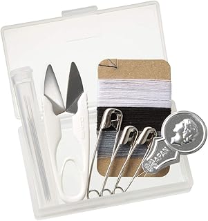 無印良品 携帯用ソーイングセット 約３７ｘ６３ｘ１２ｍｍ (1) ホワイト