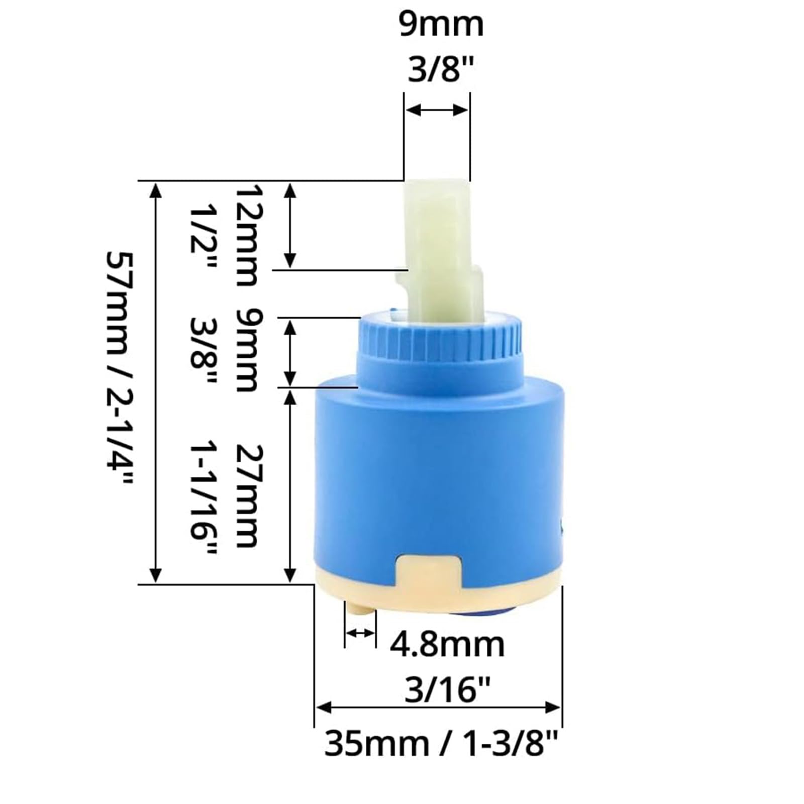 35mm Tap Cartridge, Ceramic Faucet Cartridge, Ceramic Disc Cartridg Valve - Image 4
