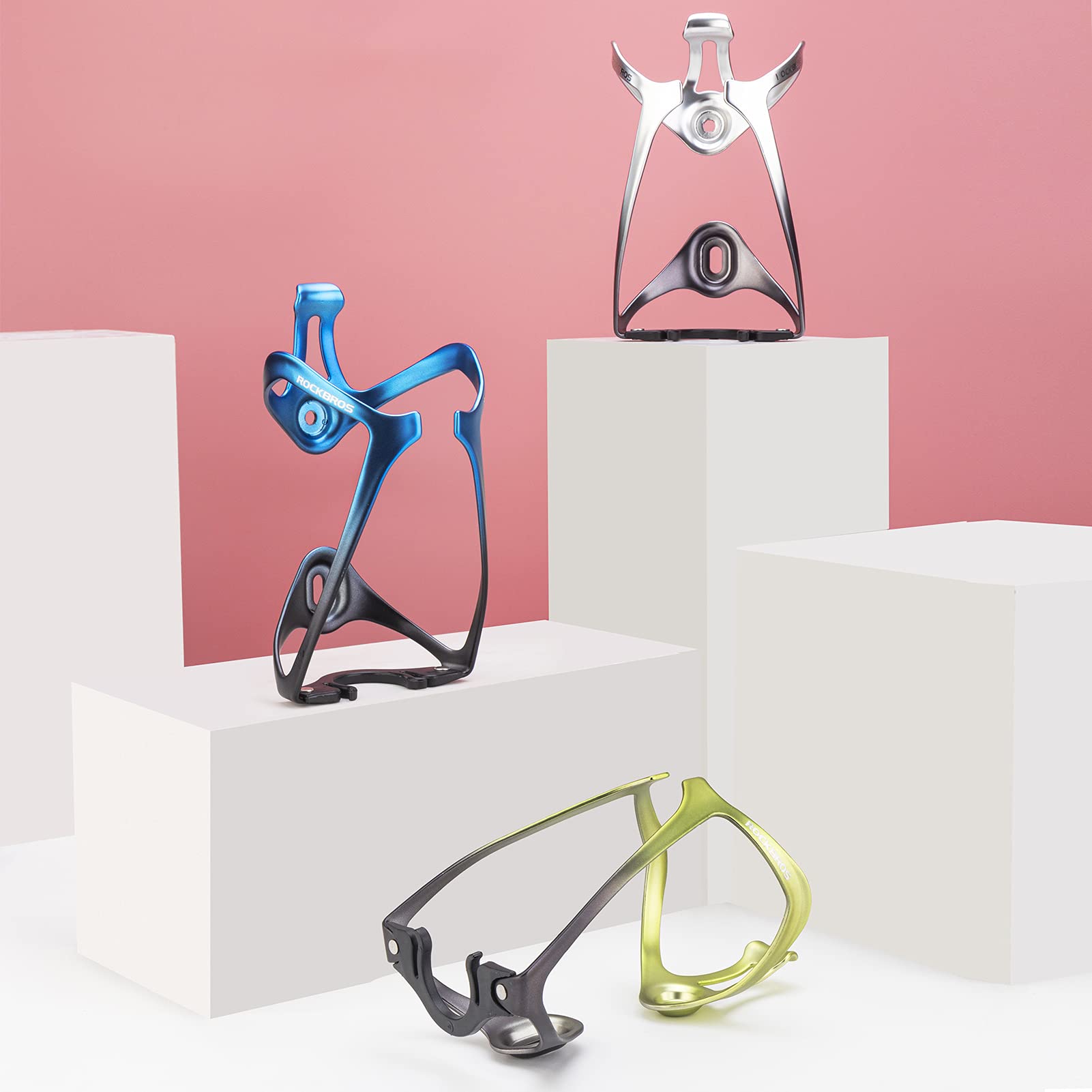 ROCKBROS Portaborraccia Bici in Alluminio, Porta Borracce Leggero Robusto per E-bike, MTB, Bicicletta da Corsa, Accessori Bici