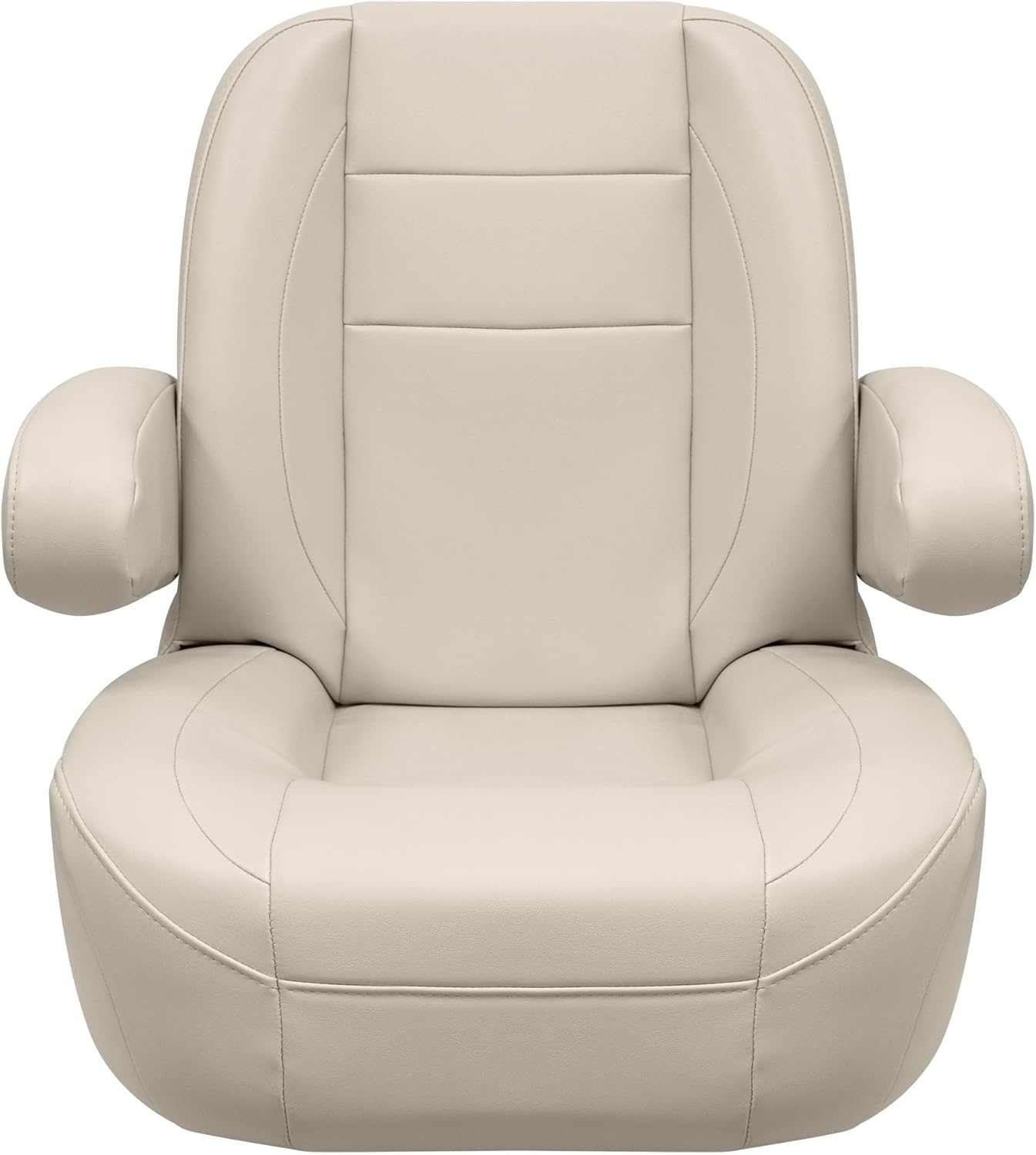 Wise 3127-990 Mid Back Premier Pontoon/Boat Helm with Flip Up Arm Rests - Platinum