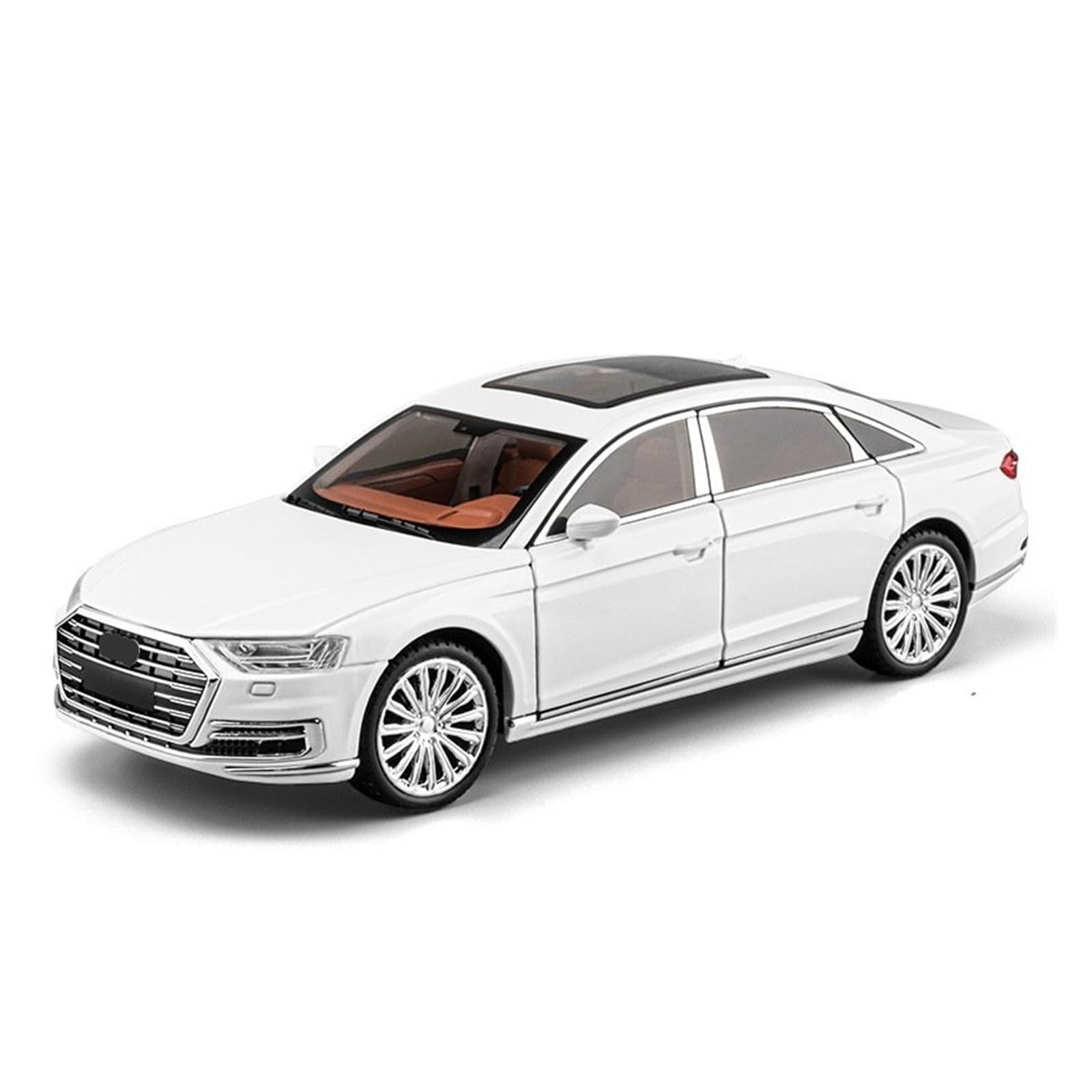 AUDSNI Die-Cast Diecast Car Model 1:24 For A8 Alloy Metal Diecast Car Model Display Ornaments(White)
