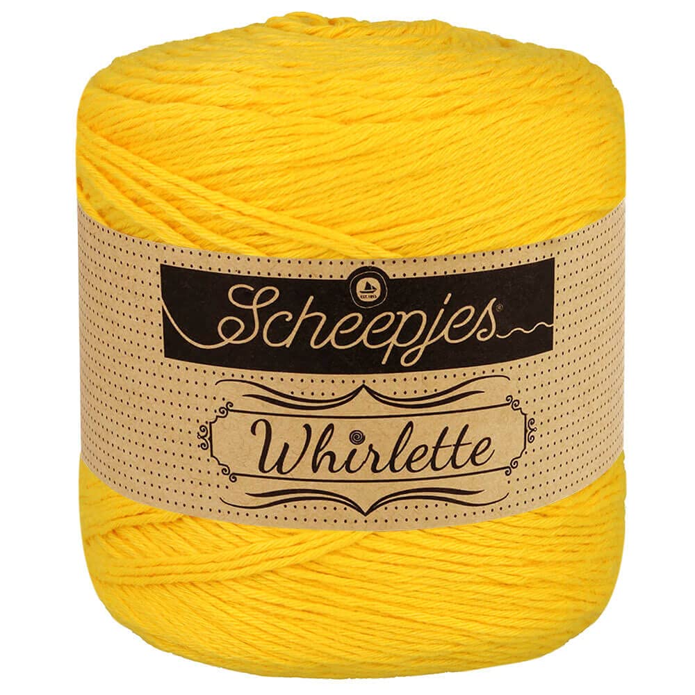 Whirlette Yarn, 1 Ball (100 g) – Shade 858 Banana, Cotton and Acrylic Blend