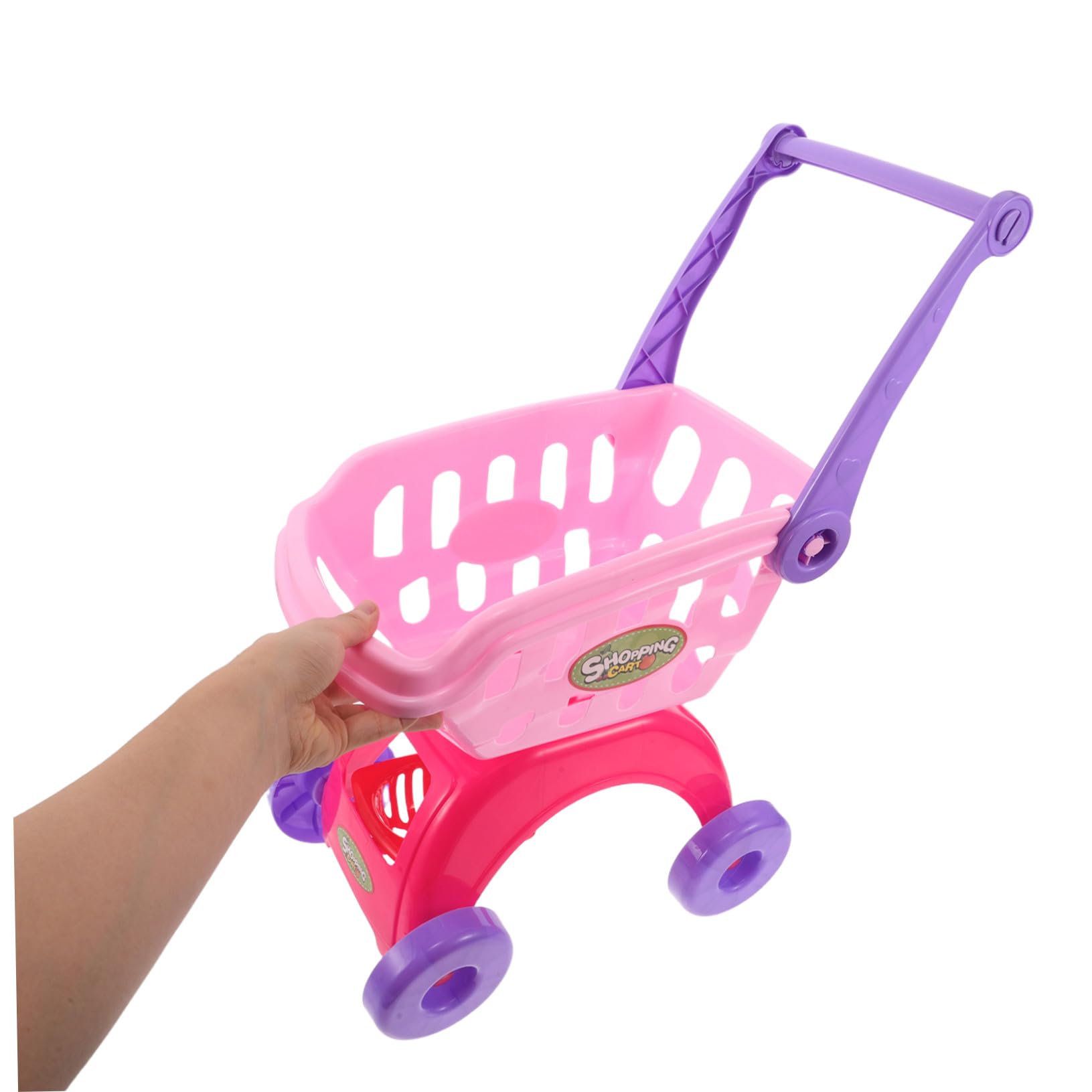 FRCOLOR Carrello Della Spesa Per Ragazzo Ragazza Mini Giocattolo Di Simulazione Supermercato Da Gioco Per Finzione Carrello Mano Per Ragazzo Ragazza Piccoli Accessori Frutta Giocattolo