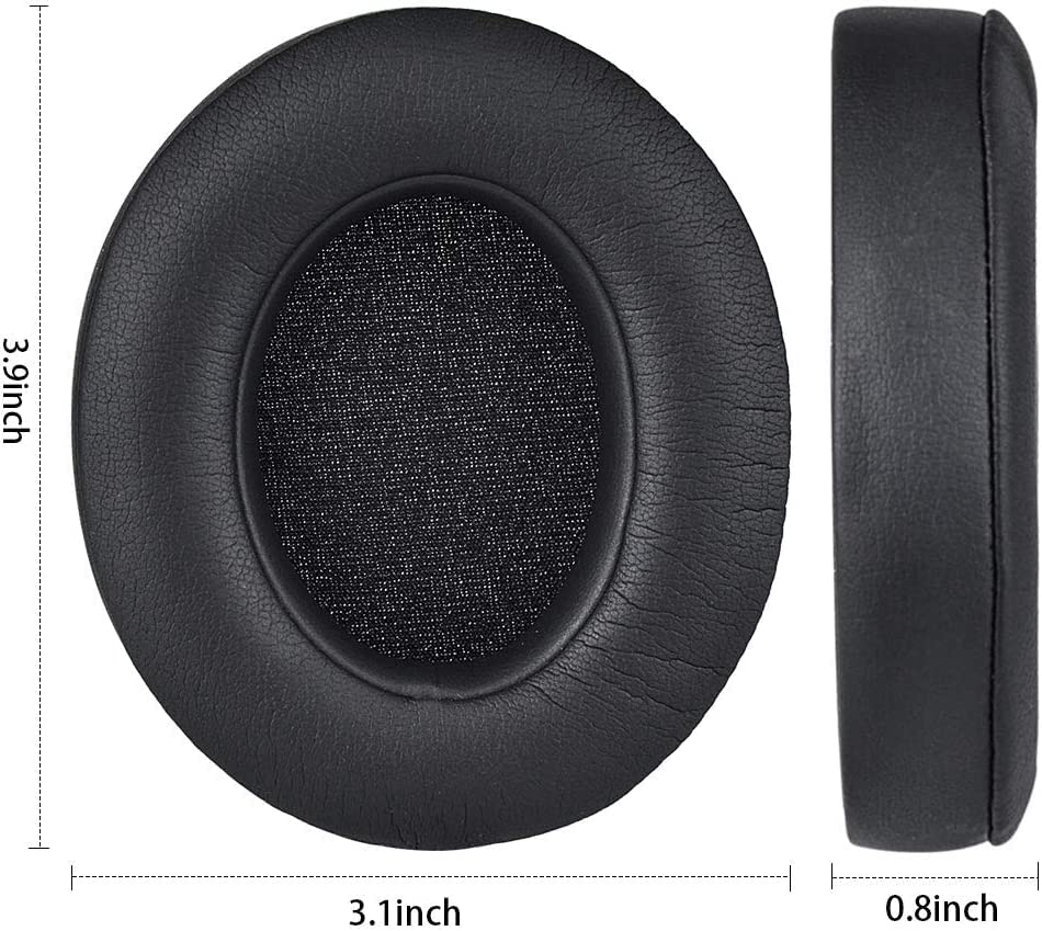 Almohadillas de repuesto para auriculares Beats Studio 3, almohadillas premium de espuma viscoelástica para auriculares Studio 2 y 3 con cable y inalámbricos, color arena del desierto, aislamiento acústico en cuero proteínico, instalación fácil miniatura 2