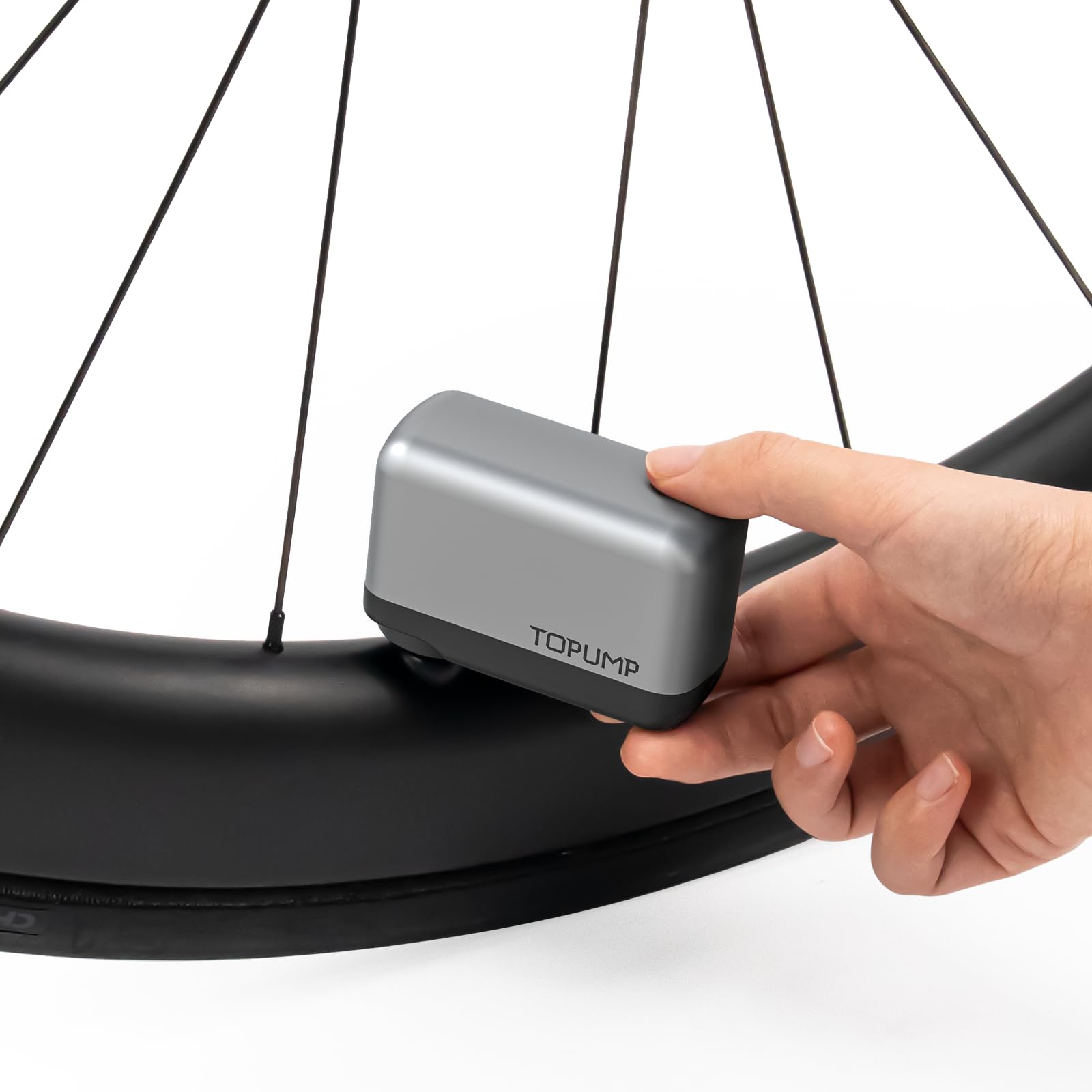 Mini pompa per bicicletta, pompa elettrica portatile per bicicletta, mini compressore per bici da 120 PSI, con valvole Shrader e Presta per biciclette da strada (Nessun Display Digitale)