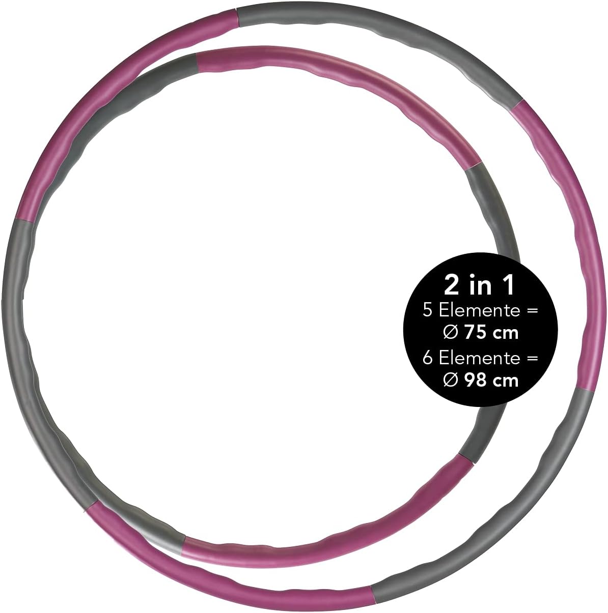 MAXXMEE Hula Hoop Reifen verstellbar Reifen mit 6 Elementen zum individuellen Zusammenstecken MAXXMEE Hula Hoop Reifen verstellbar Reifen mit 6 Elementen zum individuellen Zusammenstecken