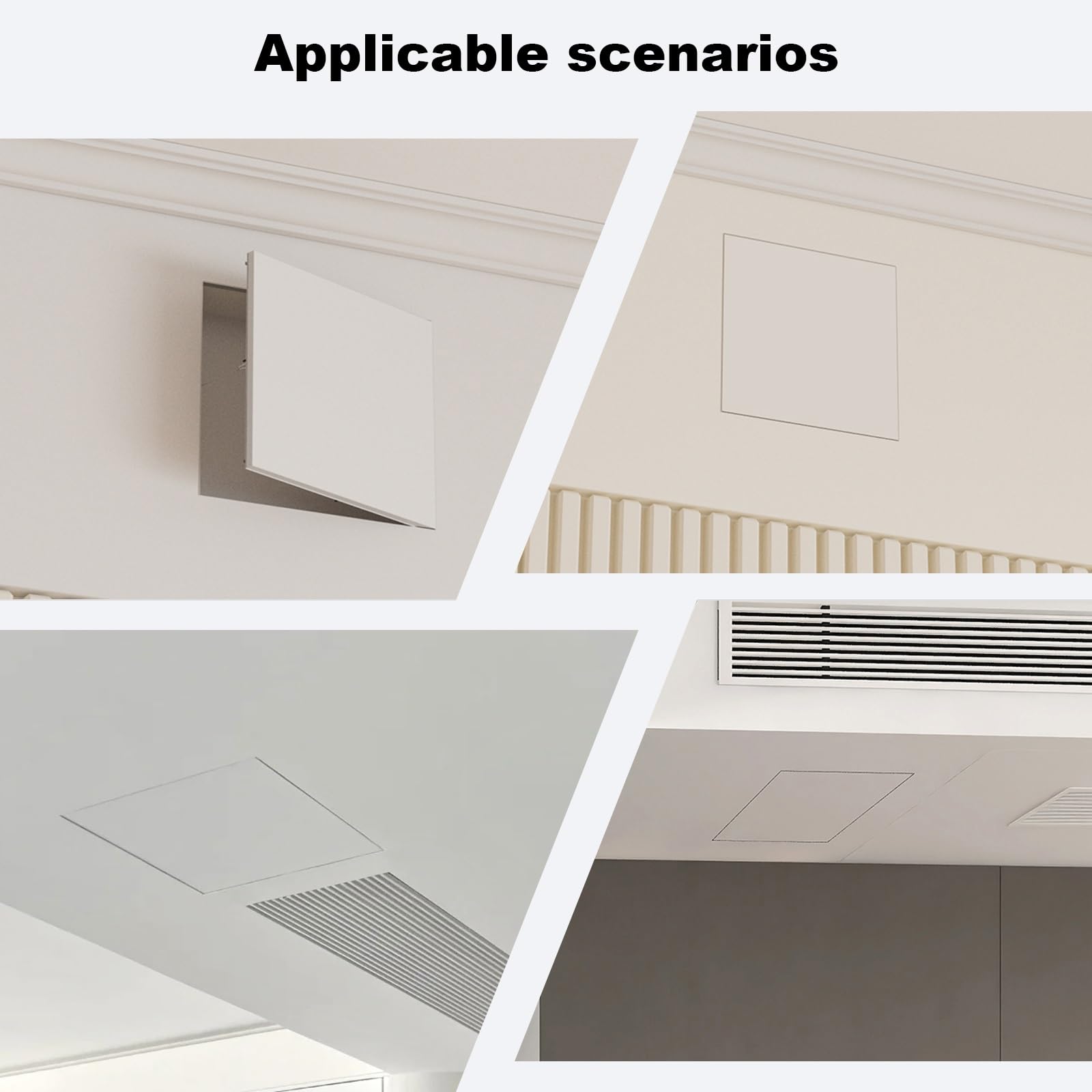 Pannello di accesso a muro a secco ignifugo per porta sottotetto in metallo da incasso per impianti idraulici e riscaldamento, piastra di copertura (96,5 x 111,8 cm), design nascosto, ideale per la