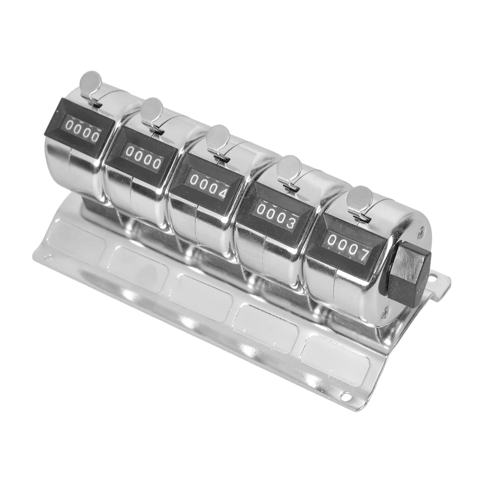 Industrial Manual Metal Counter Tool Accumulative Count Rotating Zeroing Resets Knob Construction for Lab Workshops Mechanical Counting Device
