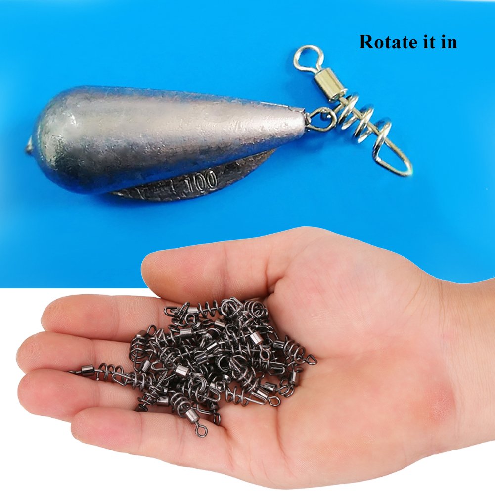 Emerillon Peche Truite Milepetus 250pcs Pivotant De Pêche, Connecteurs De Leurre En Acier Inoxydable, émerillons De Pêche Avec De Jolis Boutons- Pression, Taille #2#4# 6#8#10 Plomb Peche