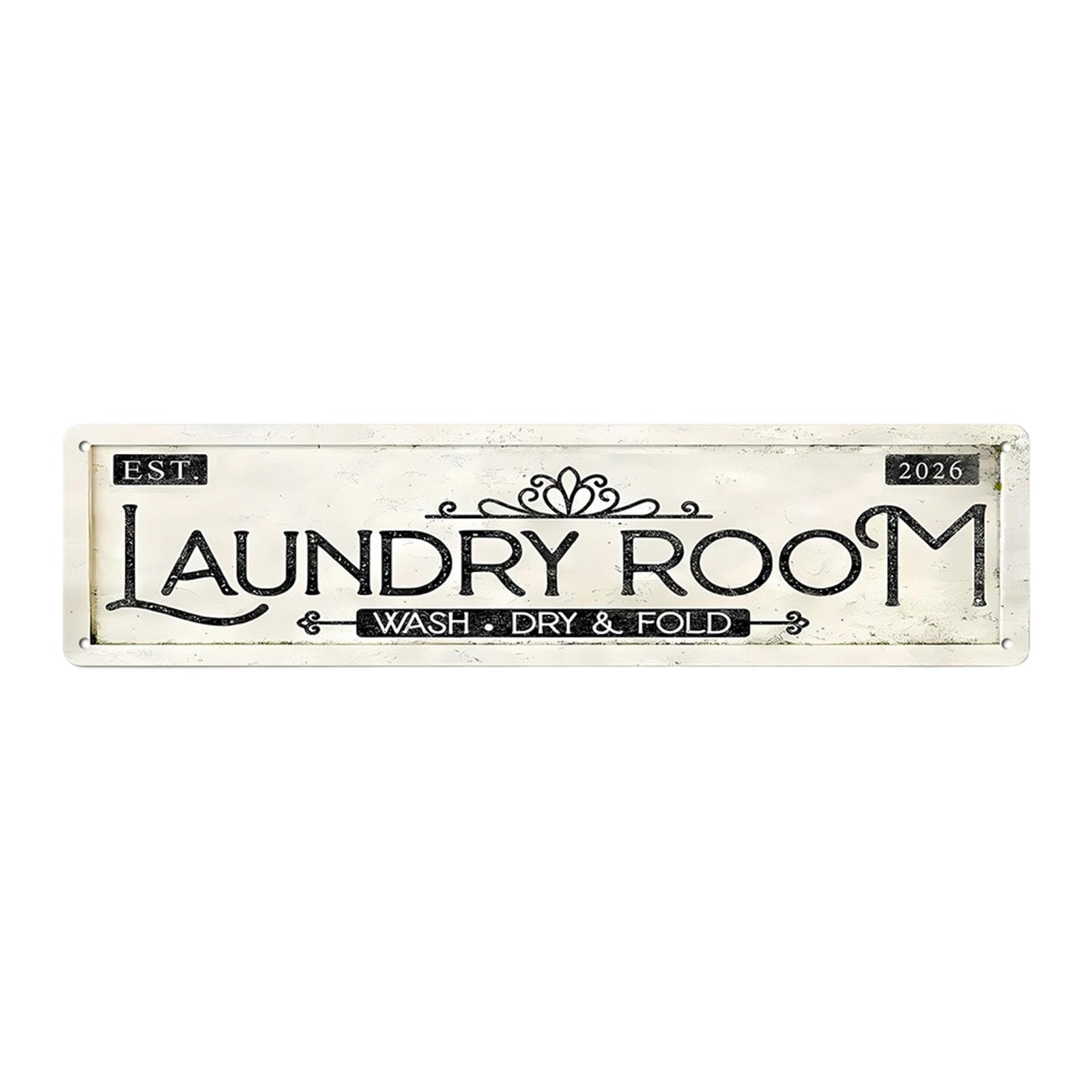 Antique Look Metal Wall Decors Bucolic Tin Plaques with Distressed Finish Perfect for Bathroom Balcony Porch Decoration Ranch Fashion Wall Sign