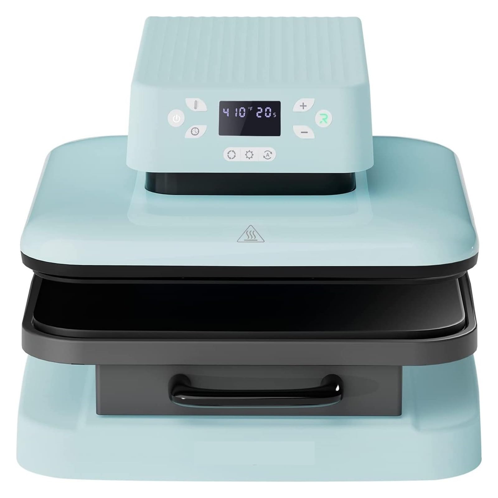 Prensa de calor, Máquina automática de prensado en caliente 15x15 pulgadas, plancha a presión for sublimación vinilo HTV for circuito camisetas 1500w | Light blue