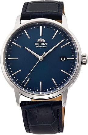 Orient RA-AC0E04L Mens Maestro Leather Band Minimalist Blue Dial Automatic Watch