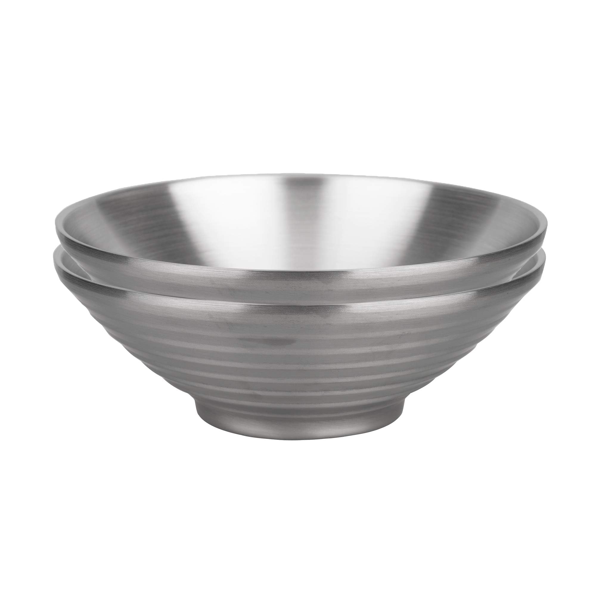 IMEEA 37 Oz Unbreakable Ramen Bowls SUS304 Stainless Steel Insulated Serving Bowl for Soup, Pasta, Noodle and Pho, Set of 2