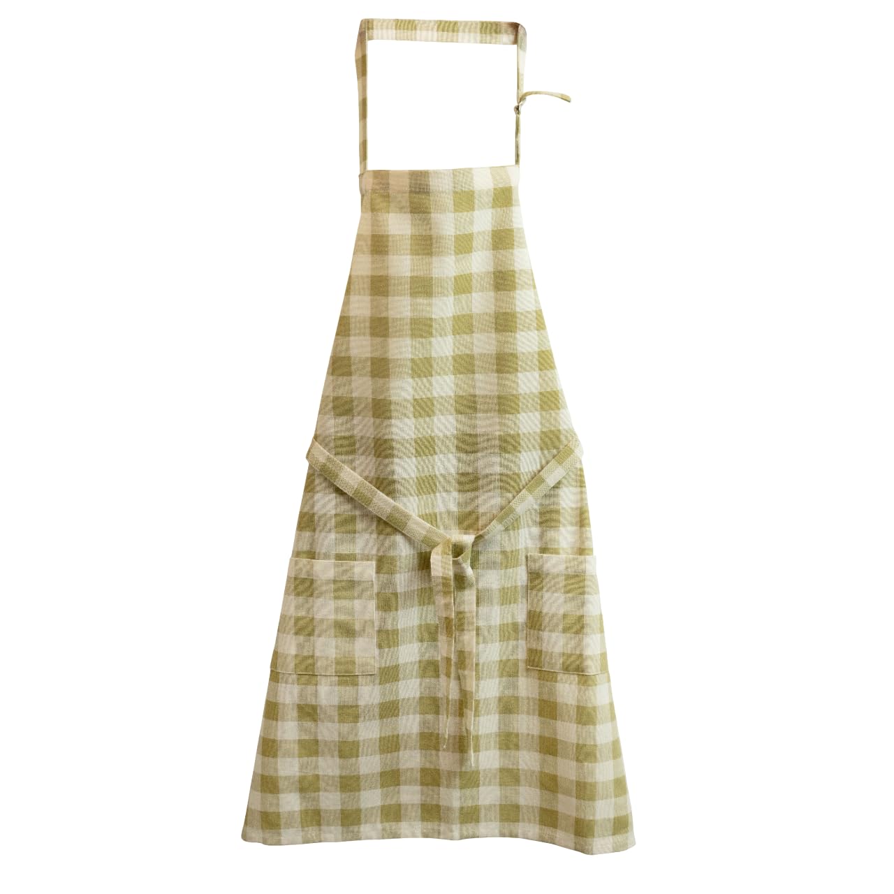 Anna Michelle Cotton Chef Apron for Men Women with 2 Pockets Unisex Adjustable Kitchen Aprons for Cooking Baking BBQ Grilling Gardening Painting Professional Aprons for Work (Green)