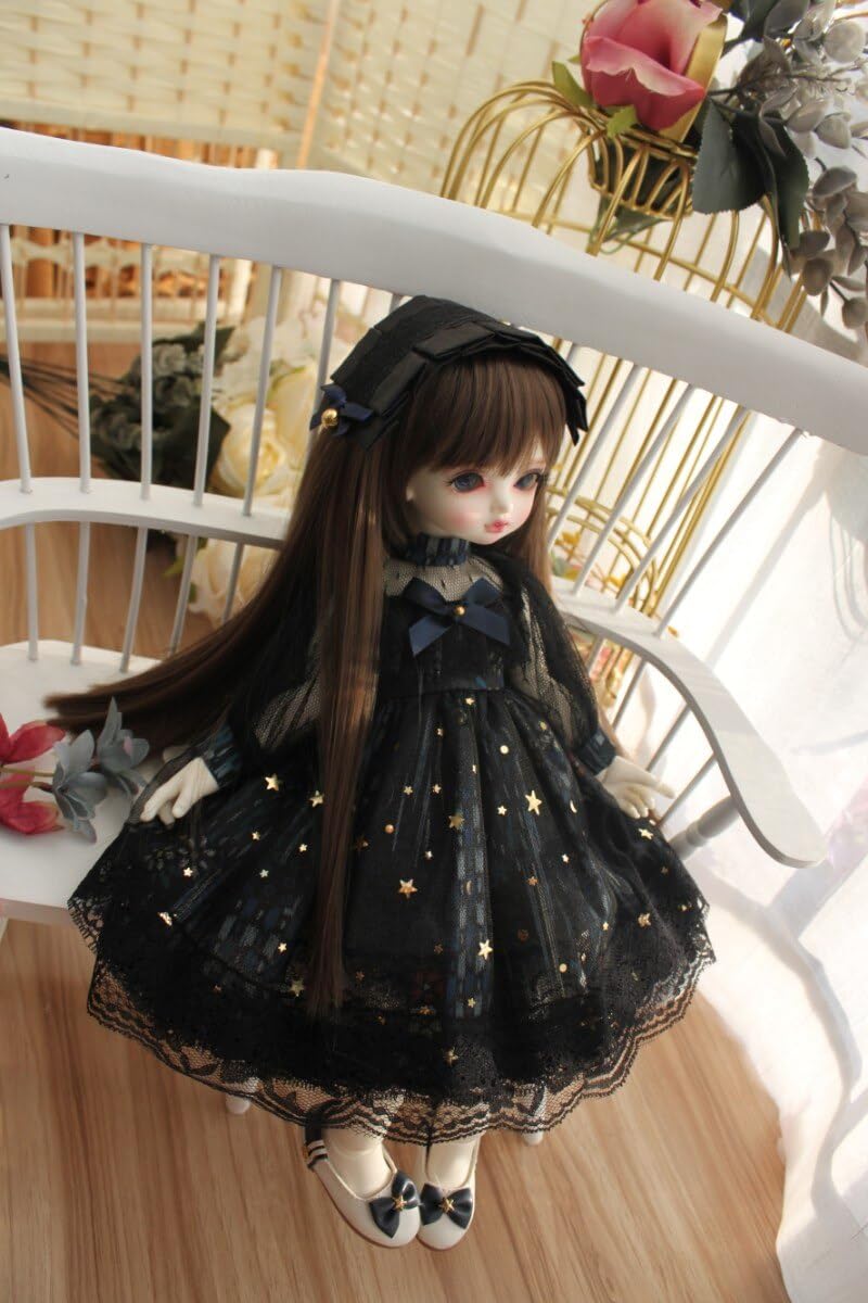 Amazon.co.jp: ドール用 bjd 人形の服、黒レース王子ドレス1/3 1