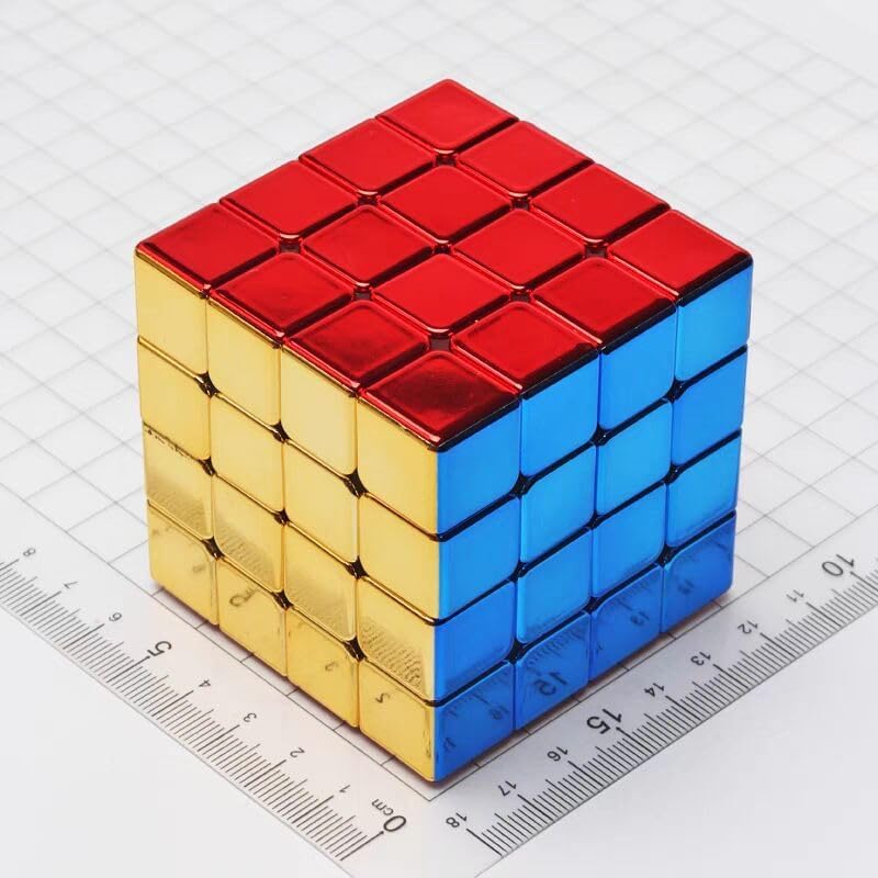 Image of HAWKISTER Kids Sengso Legend 4x4 Metallic Speed Cube Metallic 4x4x4 Magic Cube Puzzle