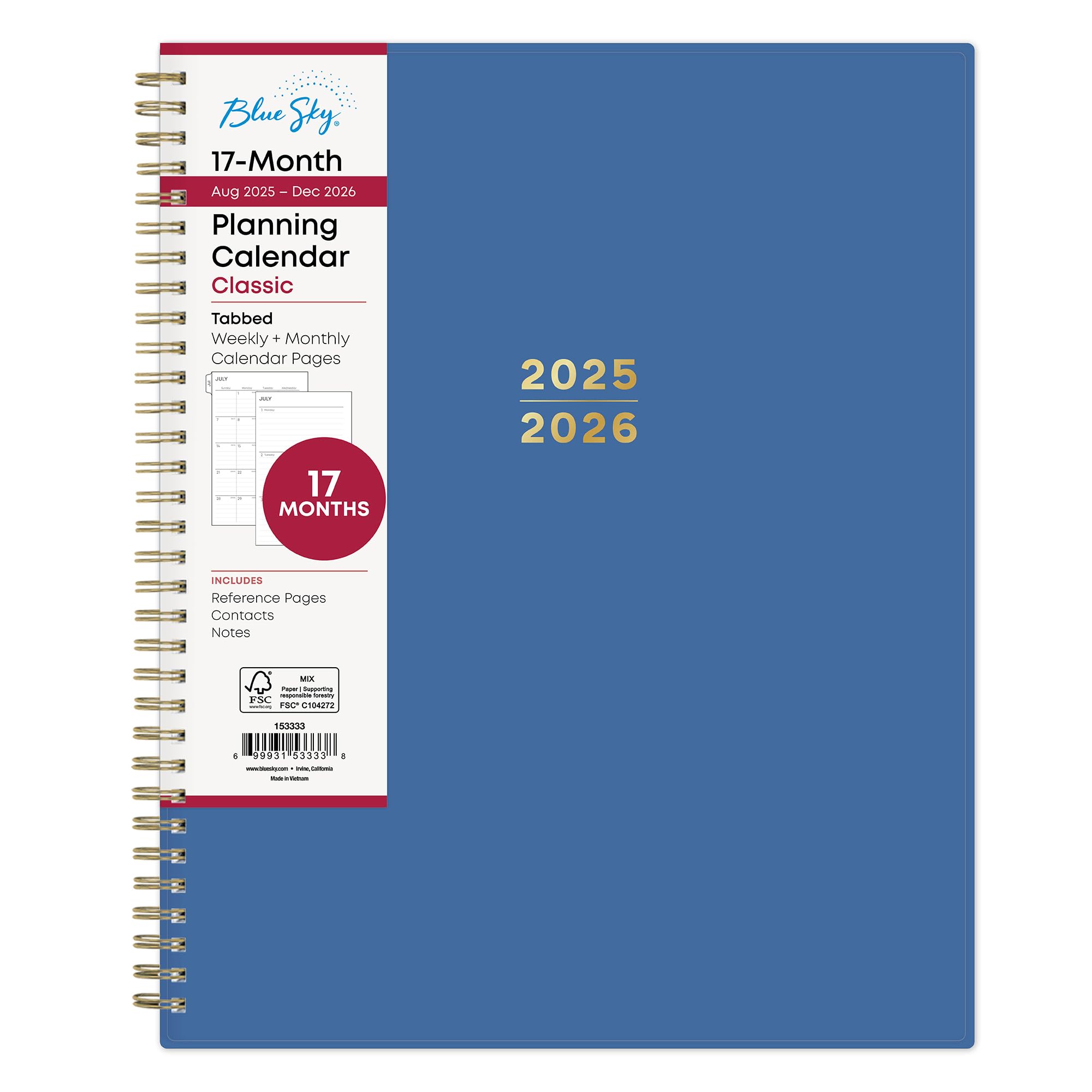 Blue Sky 17 Month 20252026 Weekly and Monthly Academic Blue Sky 17 Month 20252026 Weekly and Monthly Academic