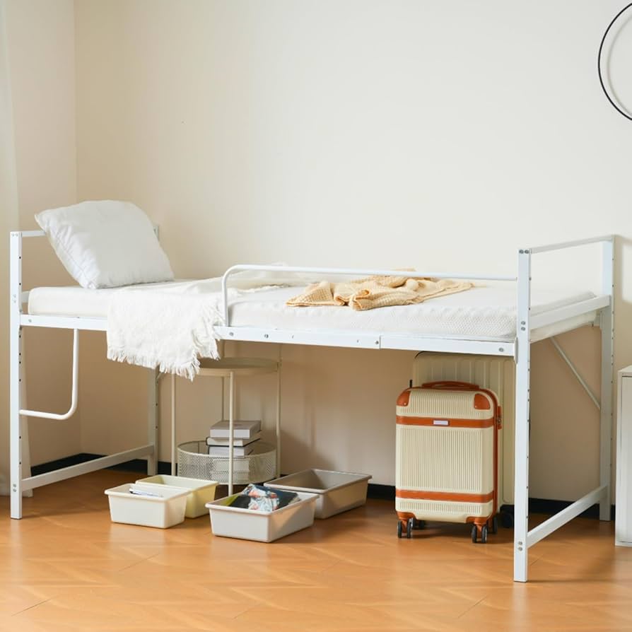 【高さ110cm】ロフトベッド パイプベッド シングル ロータイプ 北欧風 耐震 Amazon｜ロフトベッド パイプベッド シングル システムベッド