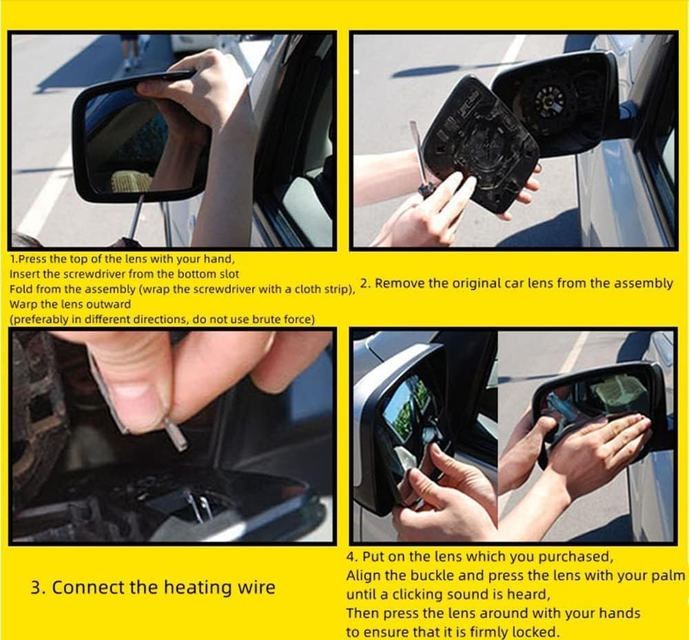 Voiture Verre Rétroviseur Chauffant Pour Peugeot 308 2013- Rétroviseur Latéral Chauffant Gauche Droit En Verre Remplacement 1 Paire Rétroviseurs Extérieurs Voiture