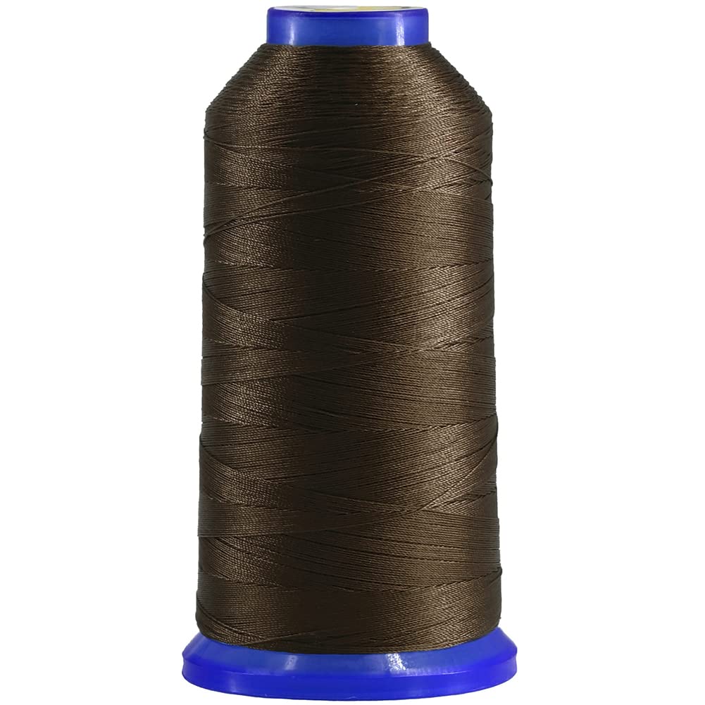 Fil nylon Tex 135 robuste 420D/3 pour couture cuir et bâche marron café