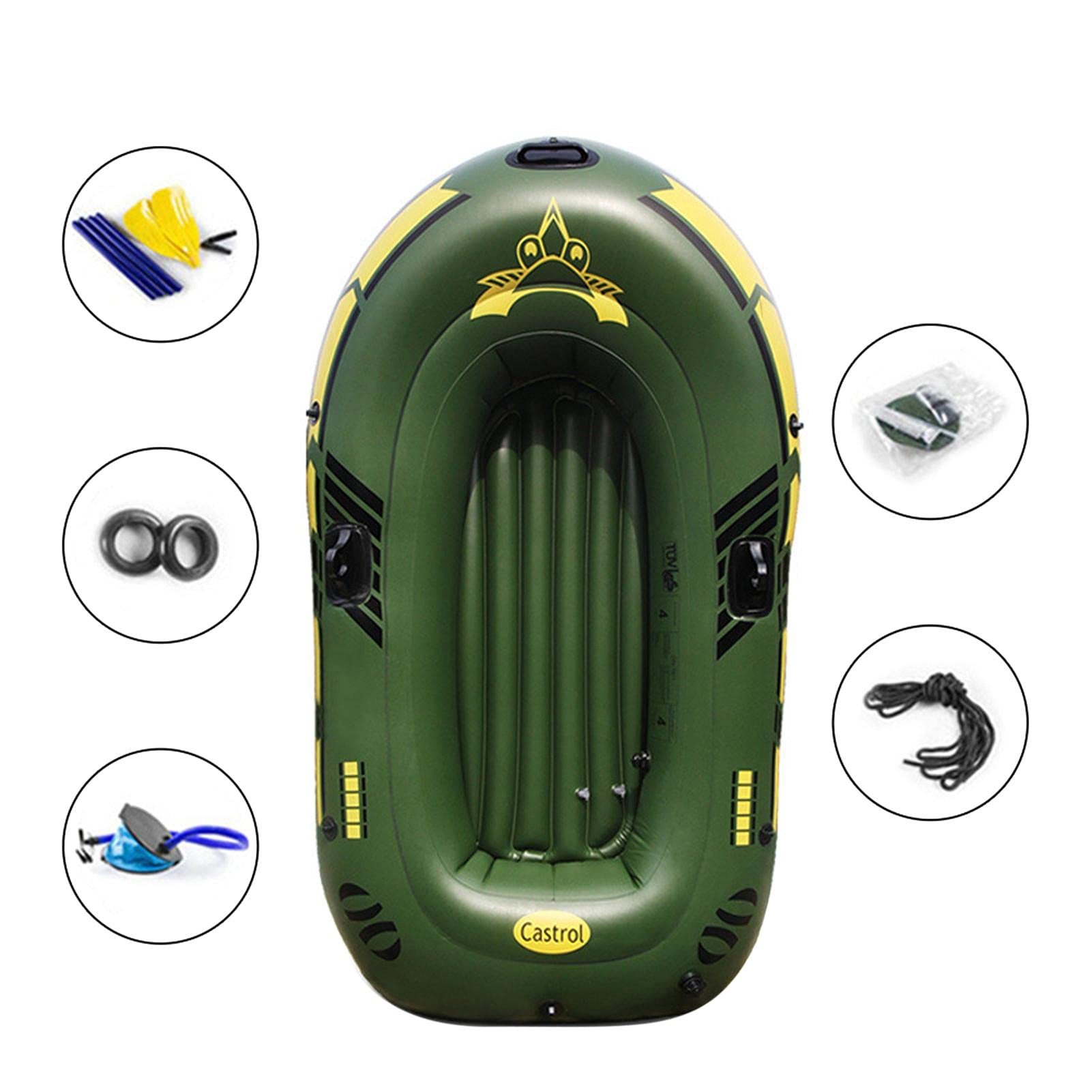 Schlauchboot Für 2 Personen Paddel Für Schlauchboot PVC Kleber Schlauchboot Paddel Für Schlauchboot Paddel, Pumpe, Reparaturset & Tasche - Aufblasbar