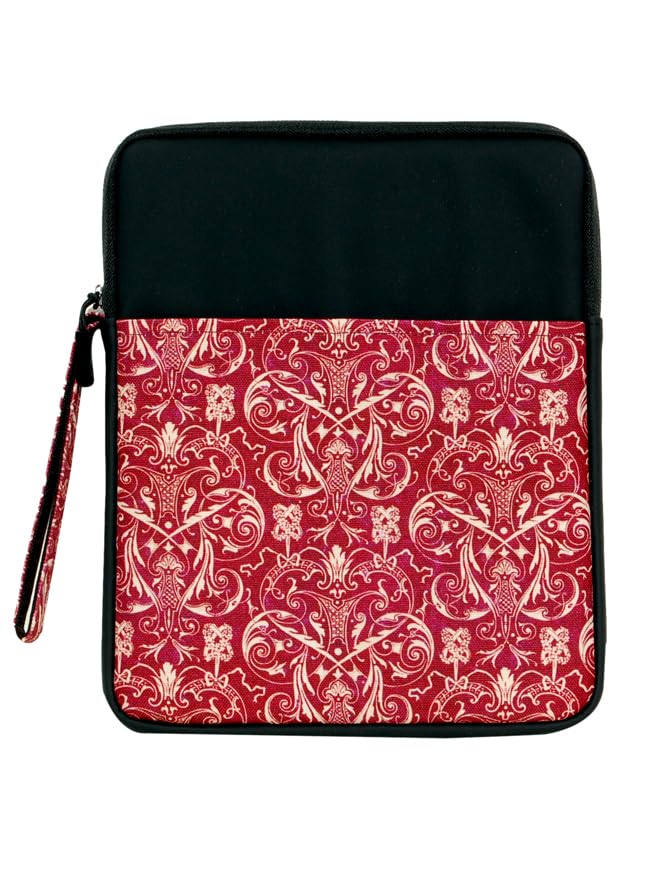 Image of ProElite Tablet Sleeve Case Cover for Upto 11.5 inch for iPad 10.2 /Air 10.9 /Pro 11 / Samsung /Lenovo /Galaxy Tab A9 Plus /S8 /S9 /Realme Pad /Honor Pad X9 /Xiaomi Mi pad 7 /Redmi Pad /Oneplus Pad, Black Filigree