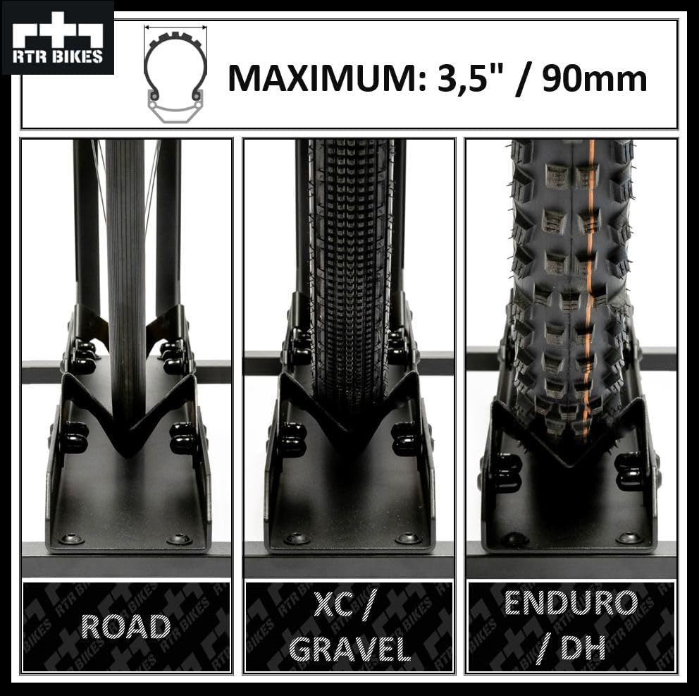 Tire width compatibility for BRUTUS UP PRO