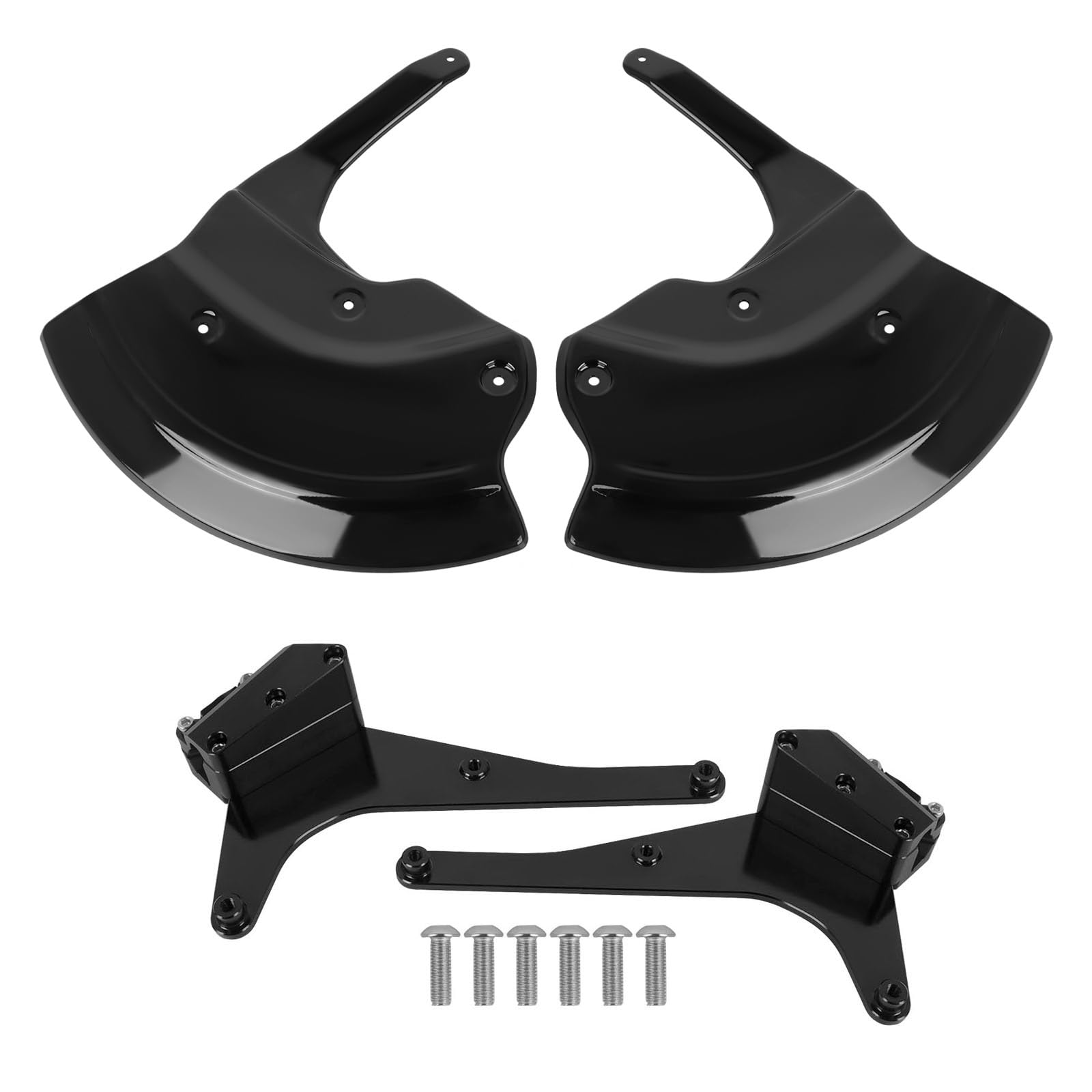 Compatible con Protector conducto Pinza de Freno Delantero | Dirige el aire fresco y evita obstrucciones por residuos(Glossy black)