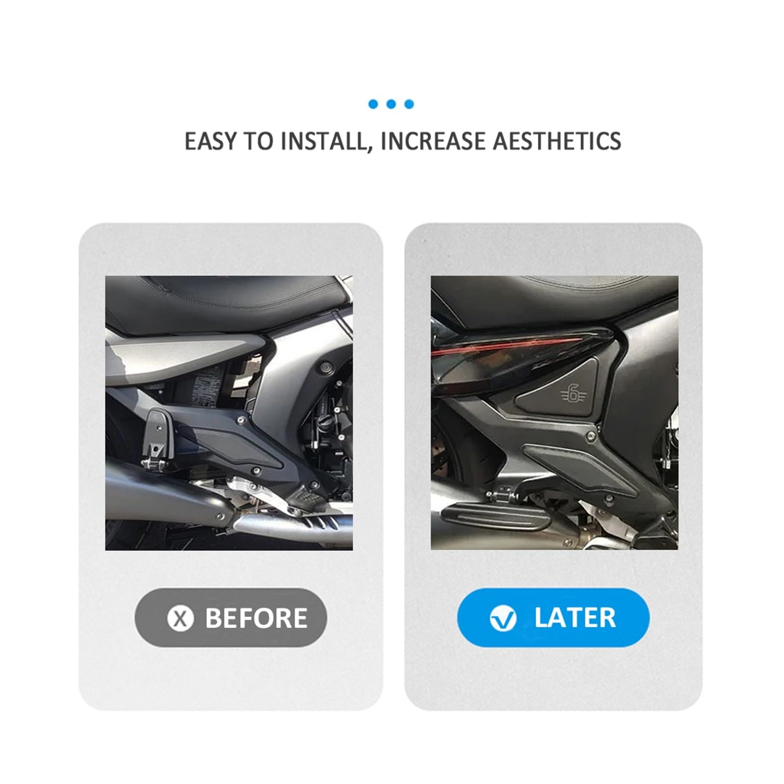 Panneaux latéraux de Cadre de Moto K1600B, Couvercle de carénage, plaques en Plastique, Garniture de réservoir Compatible avec K1600 B/Grand America 2018 2019 2020 21