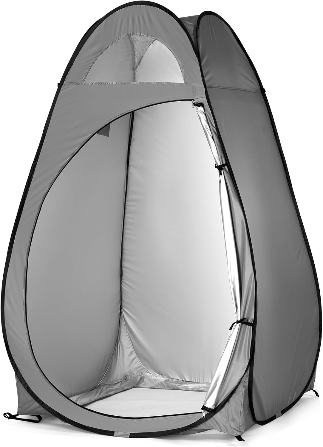 Pop Up Pod - Privacy Shower Tent with Carry Bag, Dressing Room, Instant Portable Toilet Stall for Camping, Beach, or Tailgate (Grey)